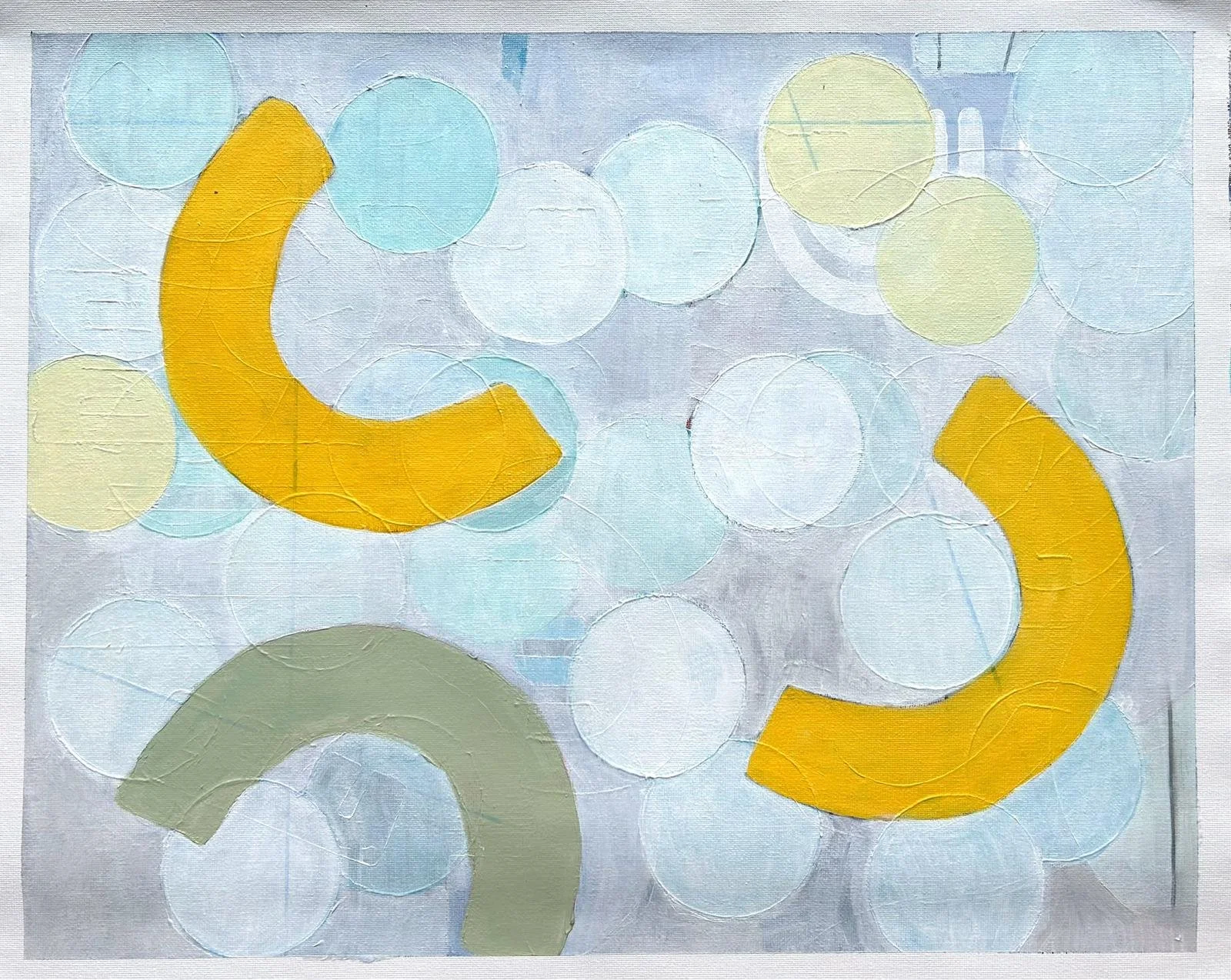 'Restless wonder'.  Acrylic on canvas sheet, 40 x 50 cm