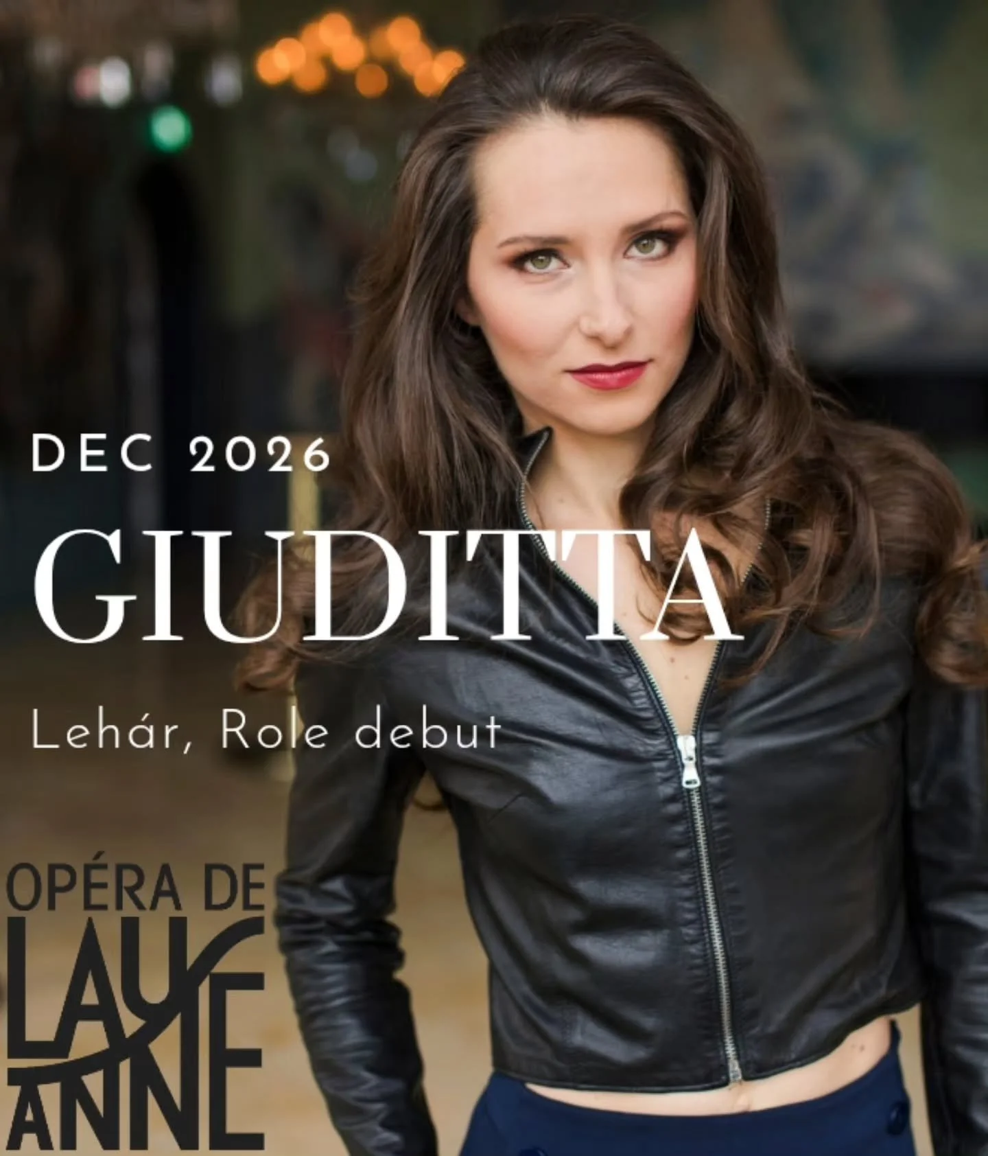 Very happy to announce my debut in the title role of "Giuditta" by Leh&aacute;r at the marvelous @opera_de_lausanne next winter! 
After having been singing Hanna in "die lustige Witwe" about 30 times, I can't wait to dive into Leh