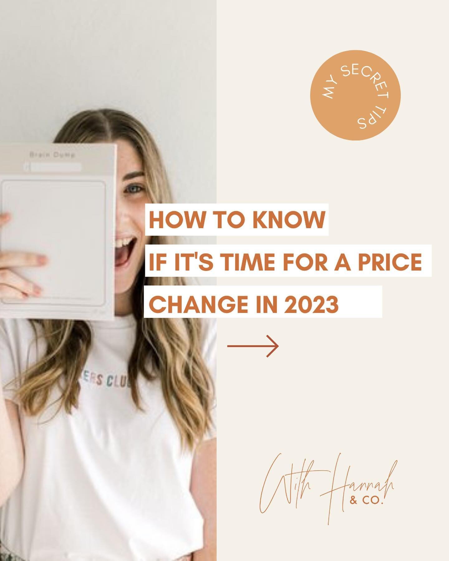 Considering a price change for 2023? And yes that means increasing or decreasing! 

3 ways to know you&rsquo;re ready for a price change:
1. Demand - don&rsquo;t increase prices just because you think that will mean more money for you. Demand is one 