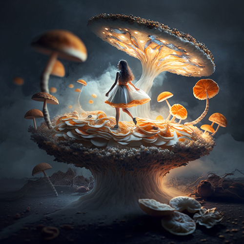 women retreat psychedelics, cacao ceremony, personal growth, divine feminine, retreat for and by women, midjourney image