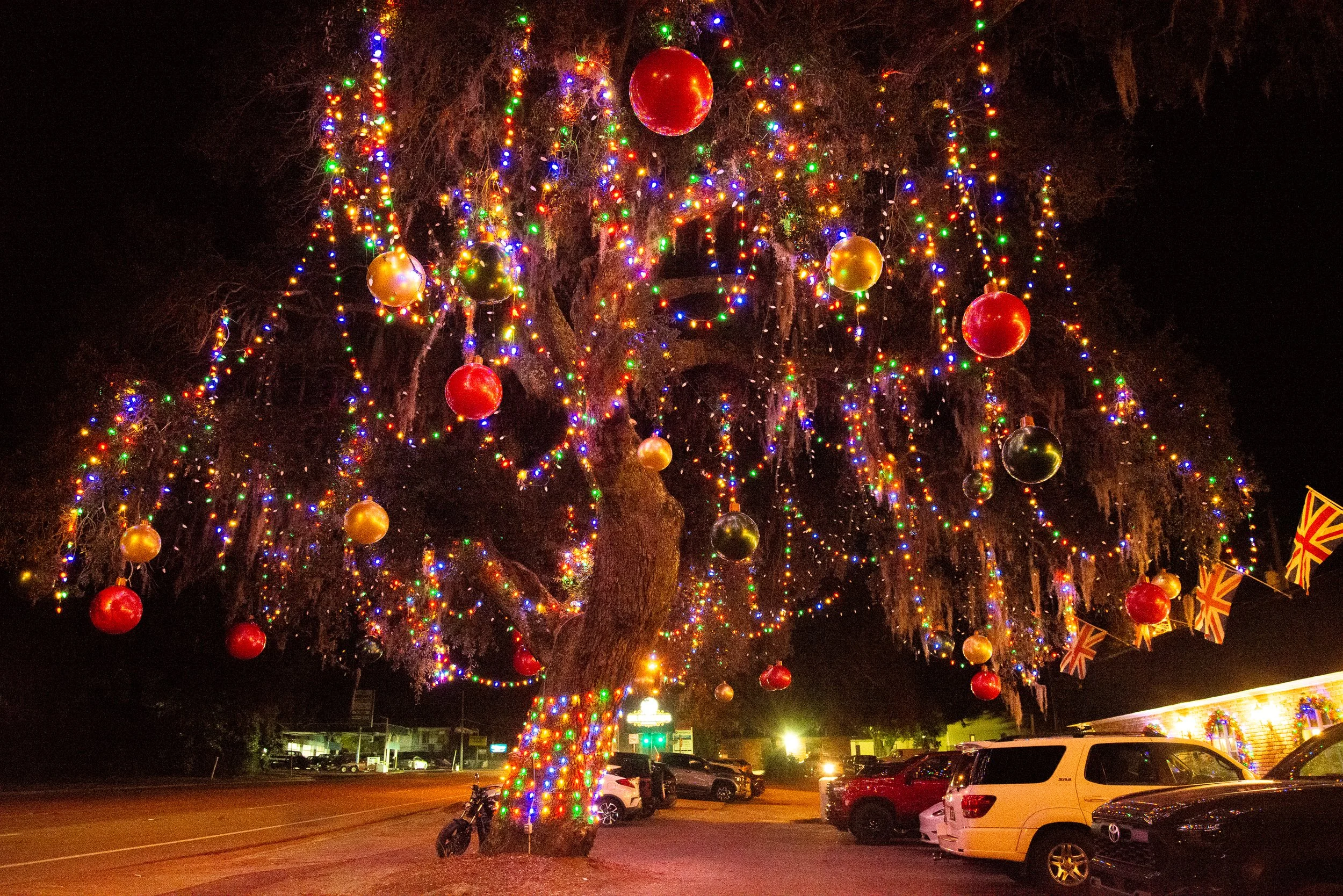 Christmas lights and decorations at Sir Richard's Public House