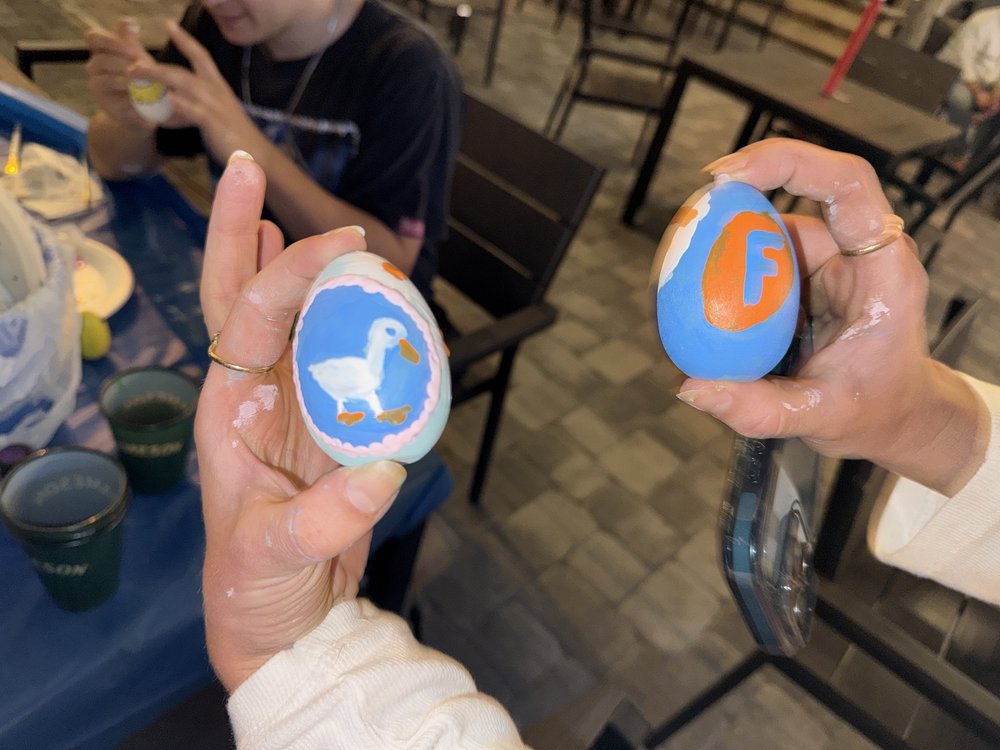 Decorated Easter eggs at Sir Richard's Public House