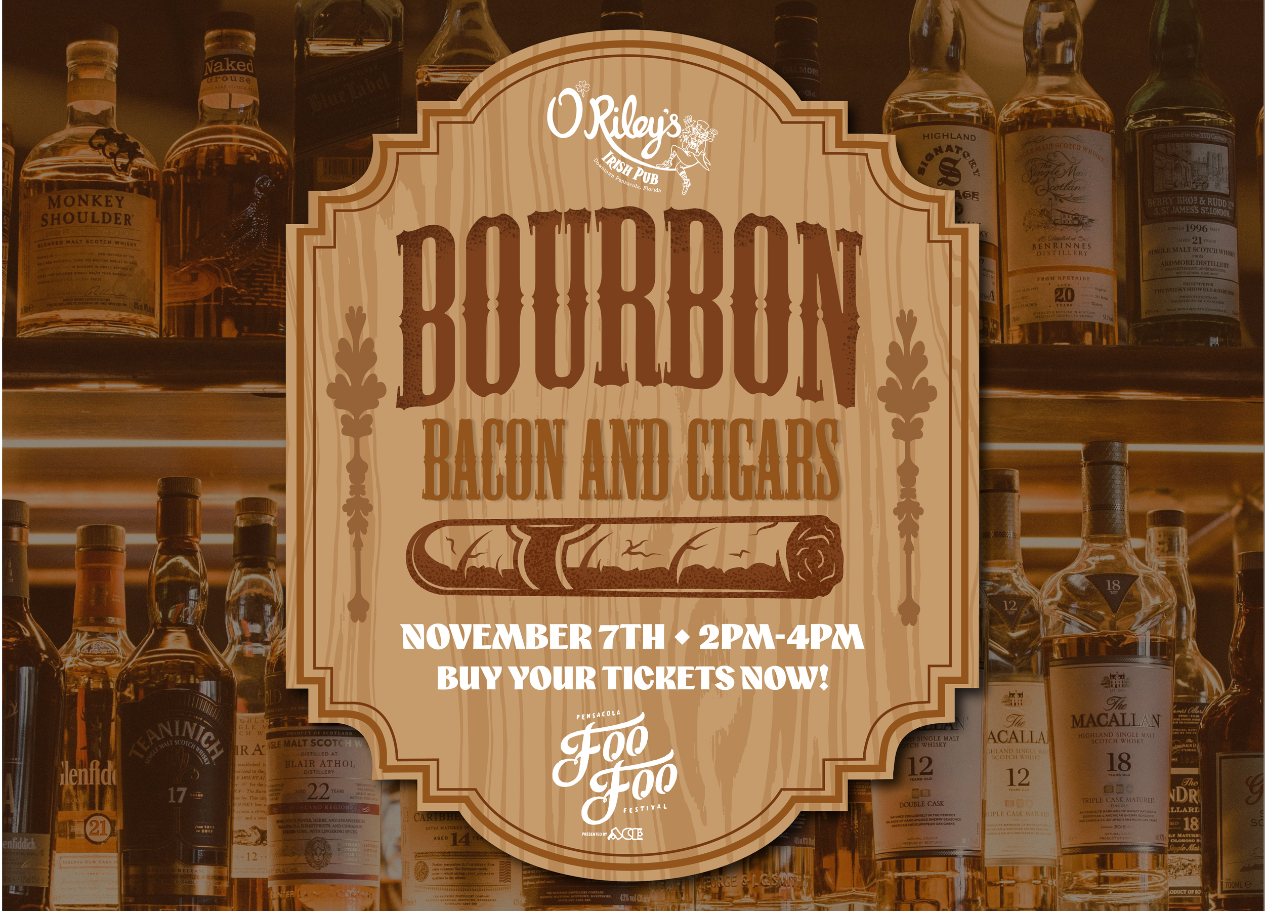Bourbon, Bacon and Cigars at O'Riley's Irish Pub Downtown