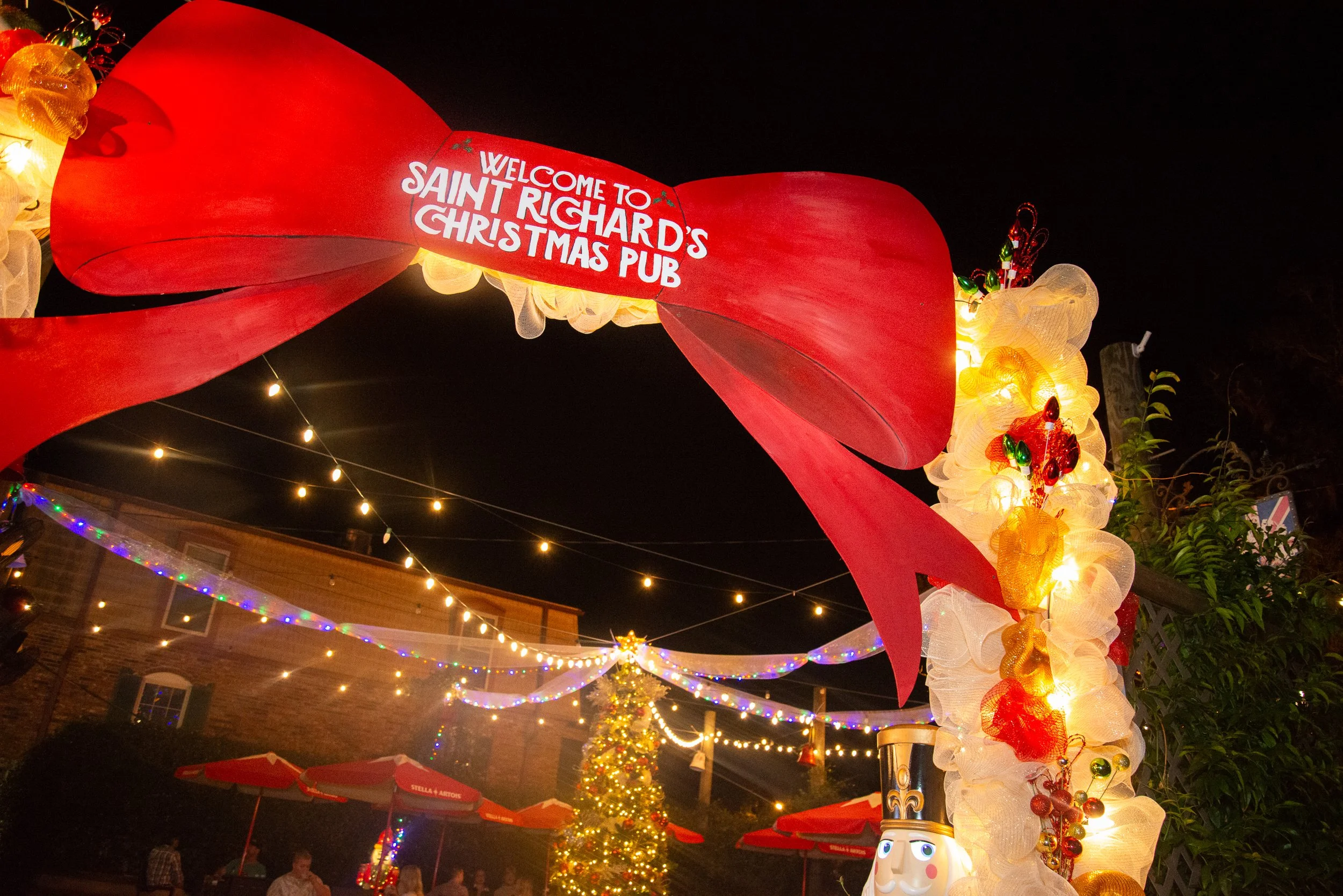 Christmas decorations at Sir Richard's Public House