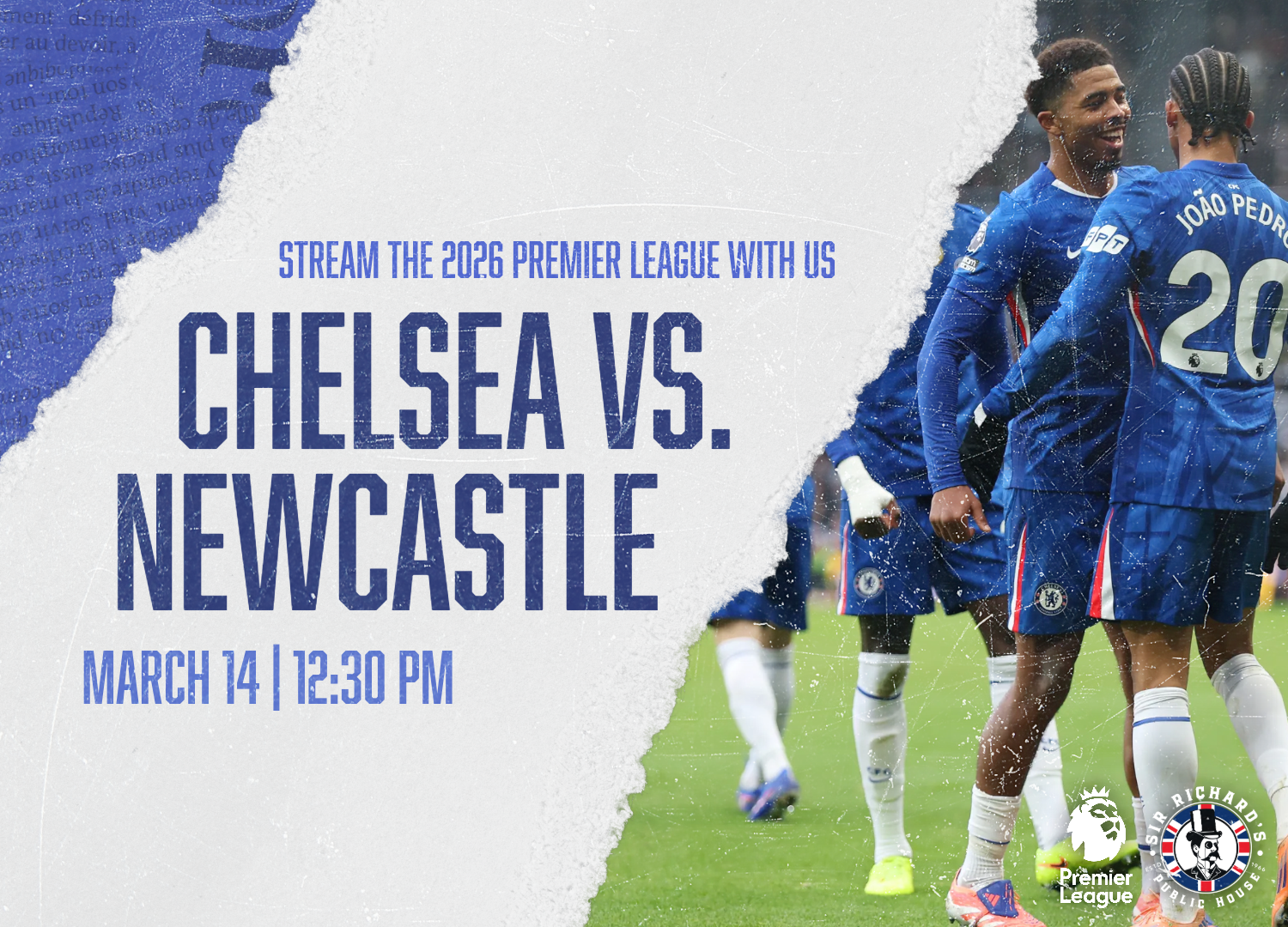 Chelsea vs Newcastle at Sir Richard's