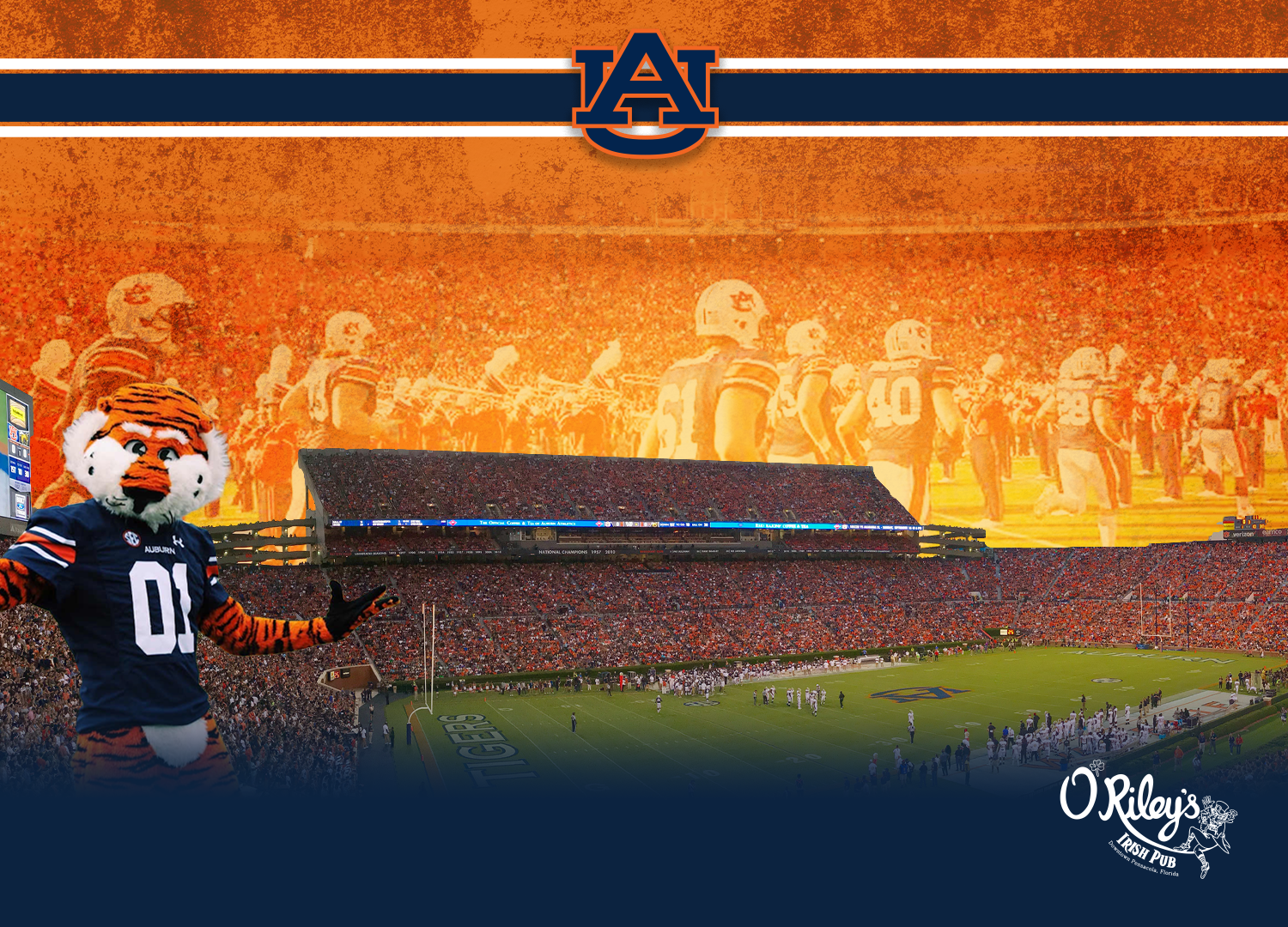 Auburn Football at O'Riley's Irish Pub Downtown