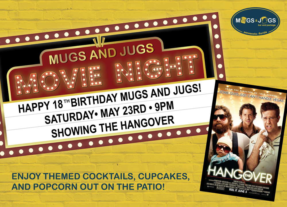 Mugs and Jugs 18th Birthday Movie Night Celebration