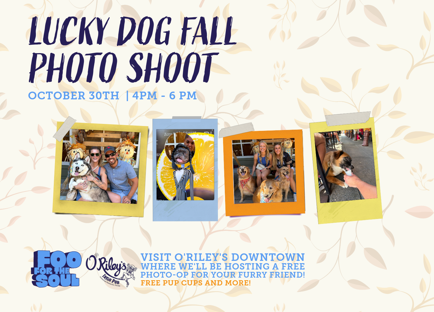 Lucky Dog Fall Photo Shoot at O'Riley's Irish Pub Downtown