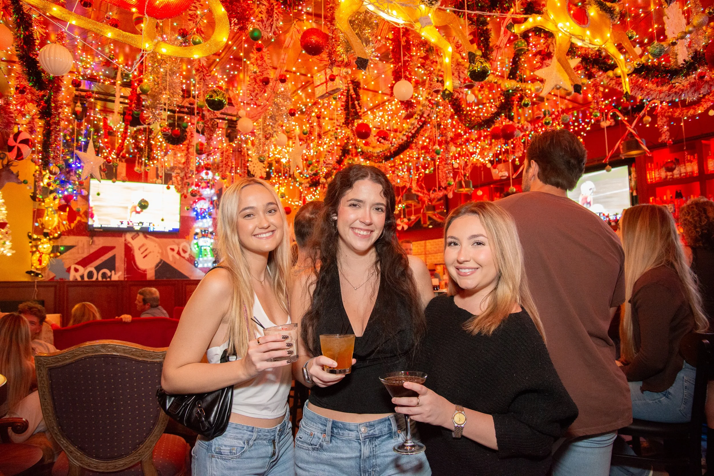 Guests celebrating Christmas season at Sir Richard's Public House