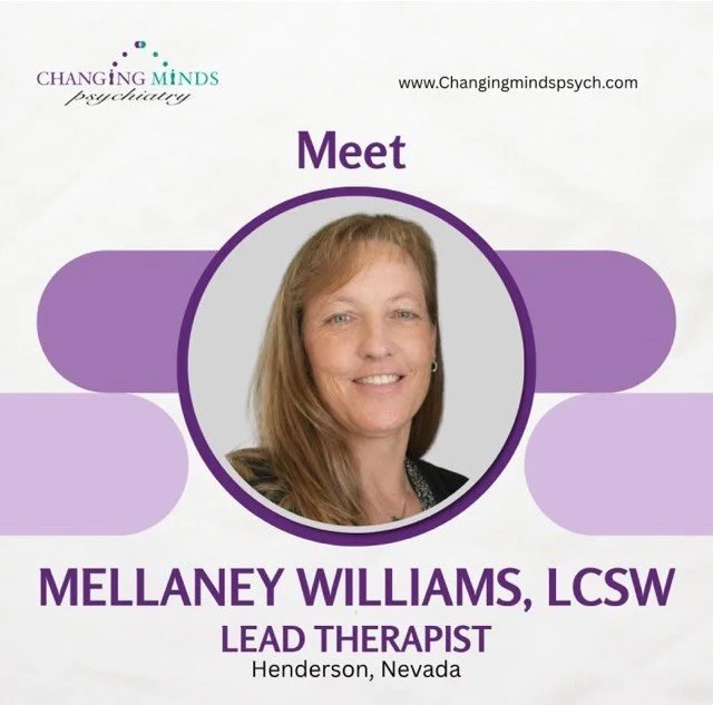 🌟 Meet the Team 🌟

We&rsquo;re excited to introduce one of the dedicated clinicians serving our Henderson community.

Mellaney Williams, MSW, LCSW is a Licensed Clinical Social Worker and Board Approved Clinical Supervisor in Nevada.

She uses evid