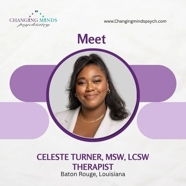 🌟 Meet the Team 🌟

We are honored to spotlight one of the valued members of our team serving the Baton Rouge community.

Celeste Turner is a Licensed Clinical Social (LCSW) who holds a Master&rsquo;s degree in Social Work from University of Nevada,