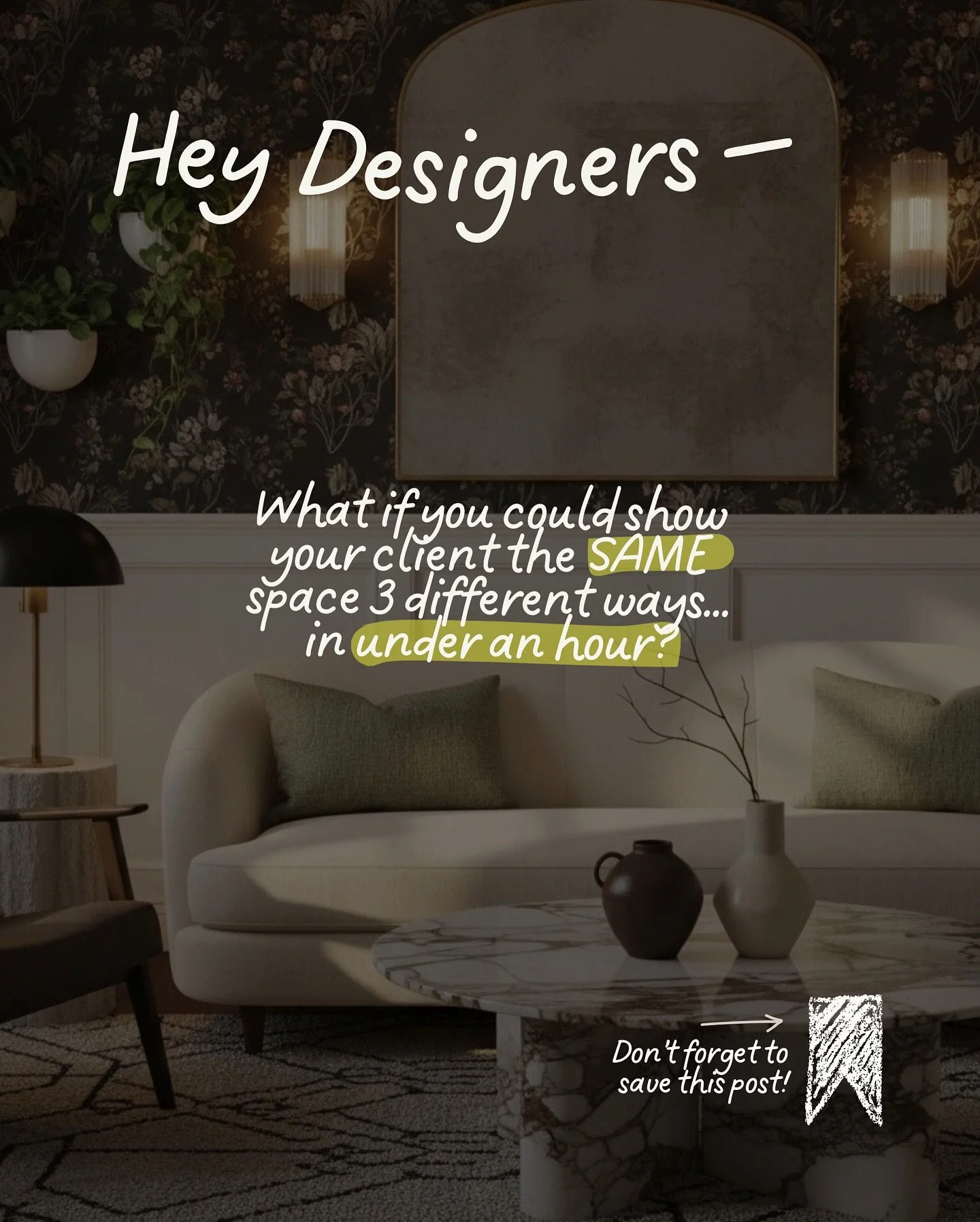 🚨 Designers: what if you could show your client a mood board, a photorealistic render, AND a video walkthrough of the SAME space&hellip; all in under an hour?

This isn&rsquo;t a dream. We&rsquo;ve spent months testing workflows so you don&rsquo;t w