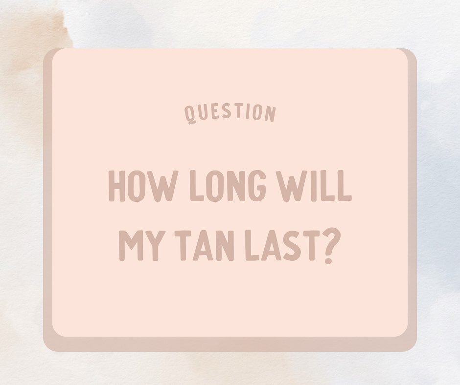 Y&rsquo;all let me simplify this answer here. It&rsquo;s going to be different for every person, and different every time for that same person. What? 🤔⁣
⁣
Alright, spray tan is essentially going to last as long as it takes for your skin cells to she