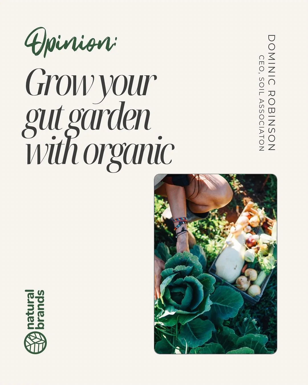 Dominic Robinson, CEO of @soilassociation Certification, guides us through the theme of this year&rsquo;s #OrganicSeptember campaign: nourishing your &lsquo;gut garden&rsquo; - a brilliant read this National Wellness Month. You can find the full arti