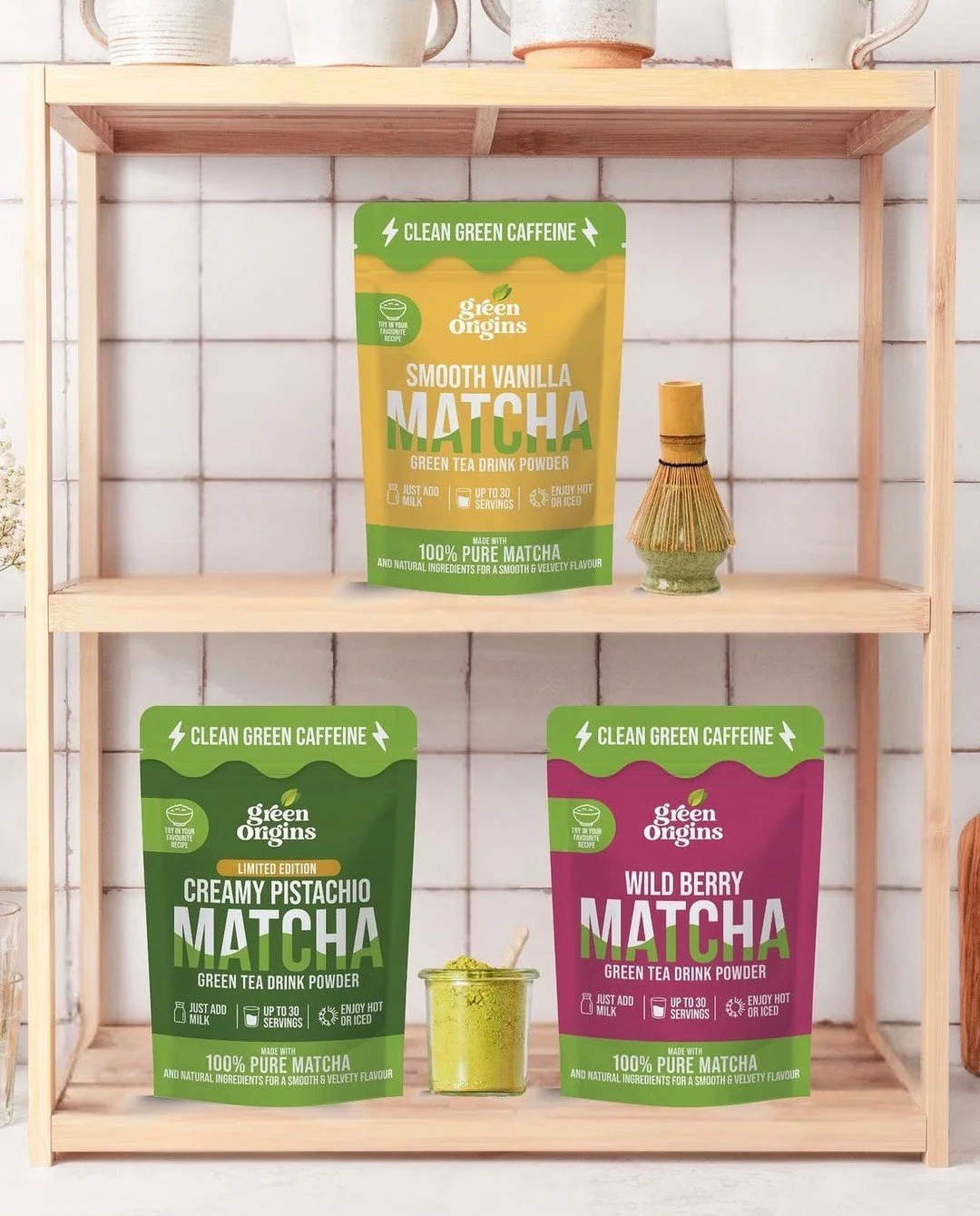 Matcha sales are soaring! 🌱 Have you discovered @Green.Origins latest matcha blends yet? Now's the time! ⁠
⁠
Say hello to THREE brand-new flavours: ⁠
 🌱 Pistachio Matcha &ndash; The nutty, creamy trend taking over social media.⁠
 🌱 Berry Matcha &n