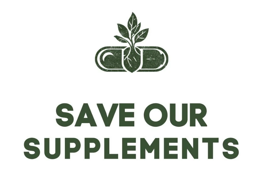 Save our supplements logo in green