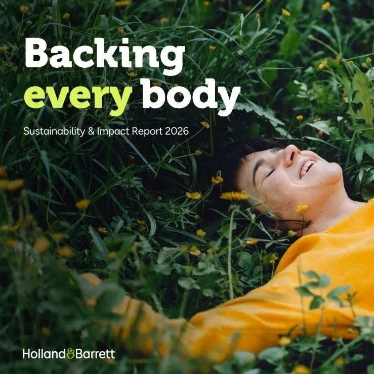 Cover of the Holland & Barrett Sustainability & Impact Report 2026.