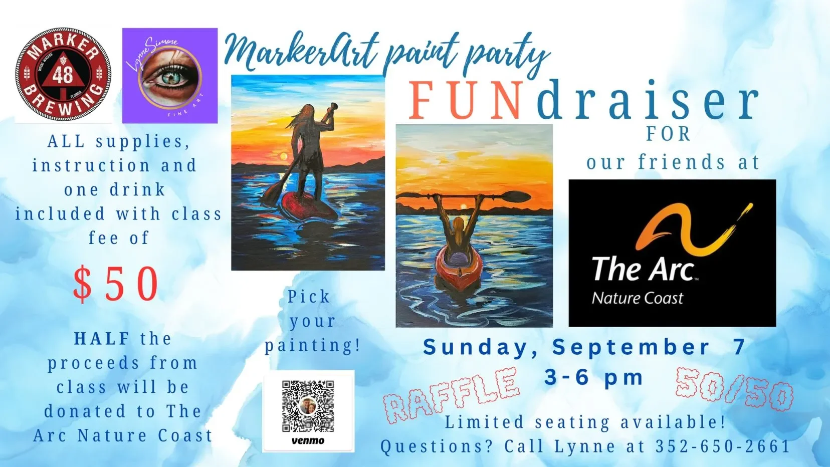 Paint Party FUNdraiser for The Arc Nature Coast at Marker 48
