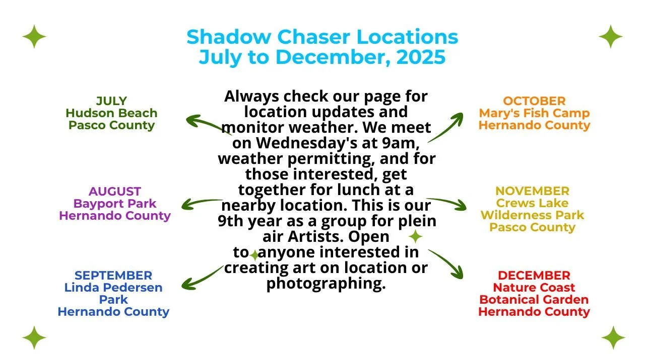 Shadow Chasers Plein Air Artists Weekly Meet Up