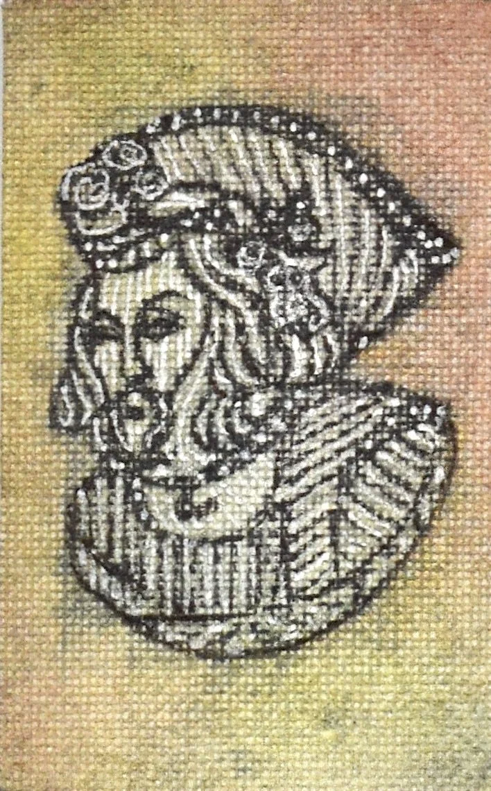 Medieval Cameo 
Pen and Ink 
2x3 in