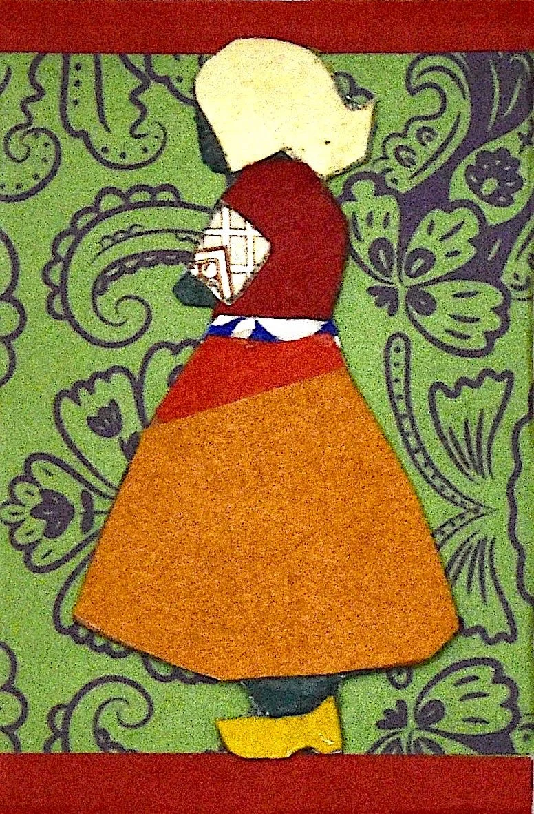 Girl with Wooden Shoes 
Collage 
2x3 in