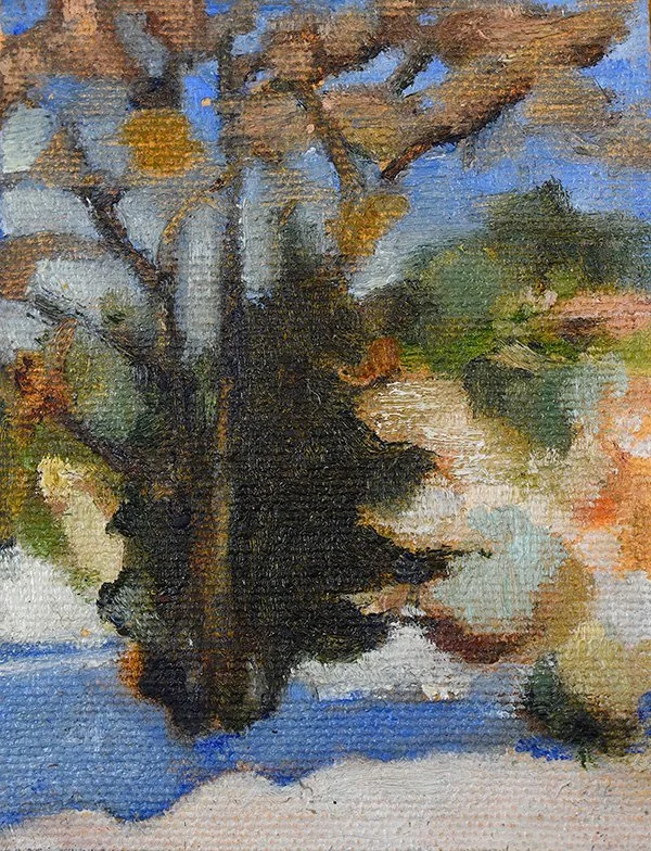 Winter Landscape 
Oil painting 
3x4 in