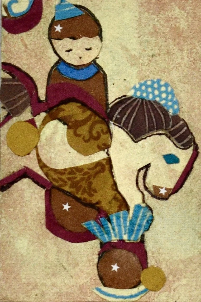 Jumping Horse 
Collage 
2x3 in