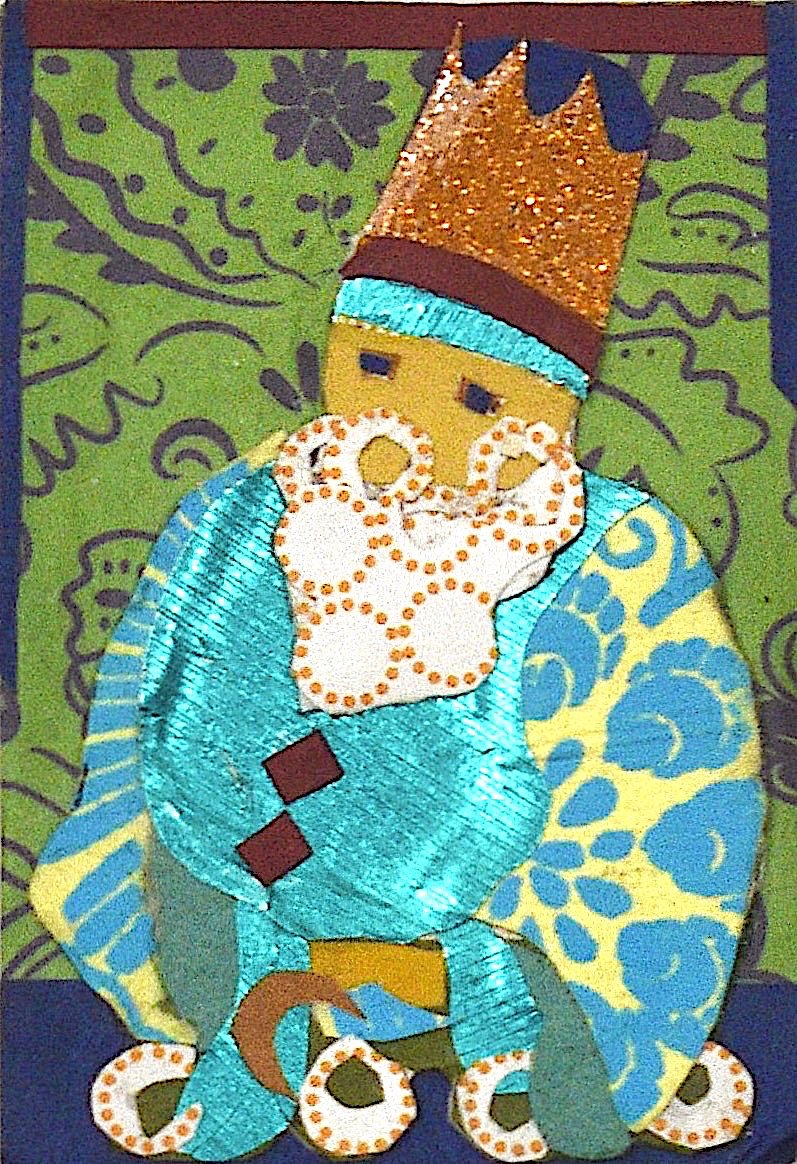 The Amiable King 
Collage 
2x3 in