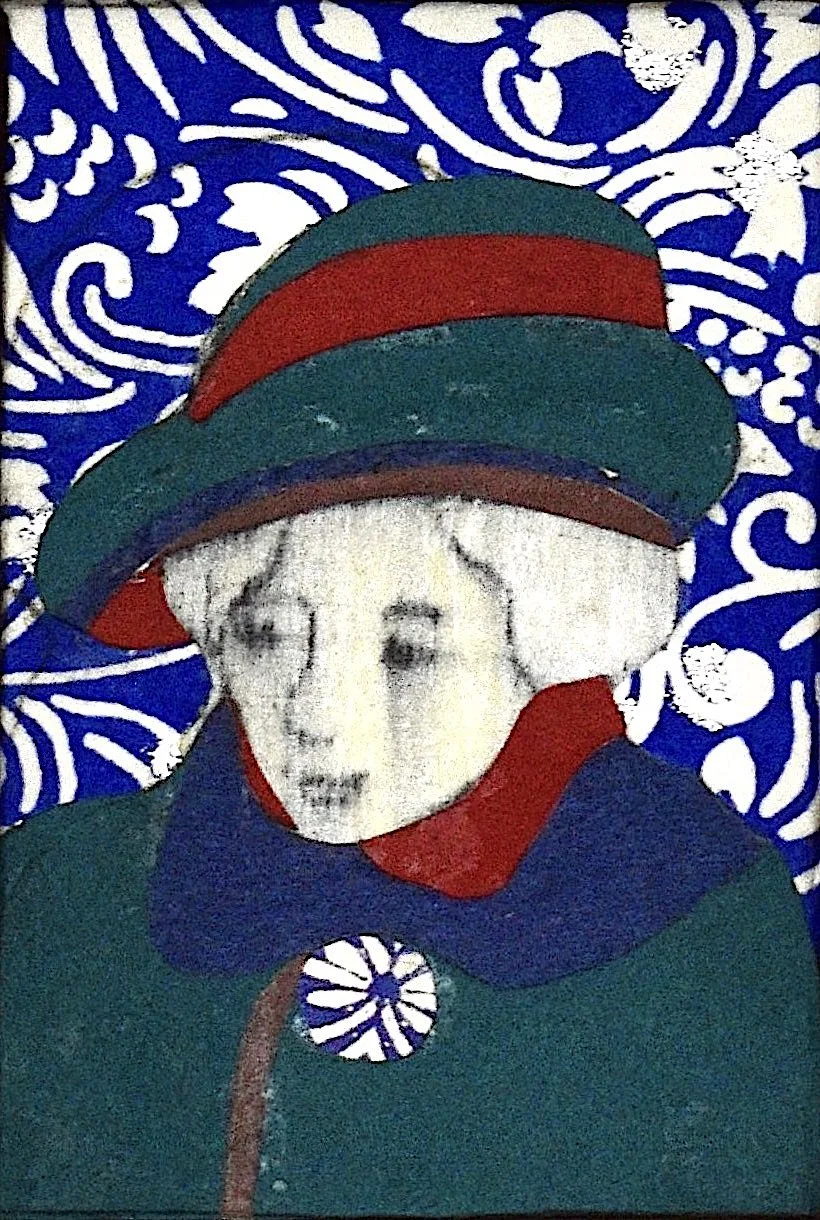 Lady with a Hat 
Collage 
2x3 in