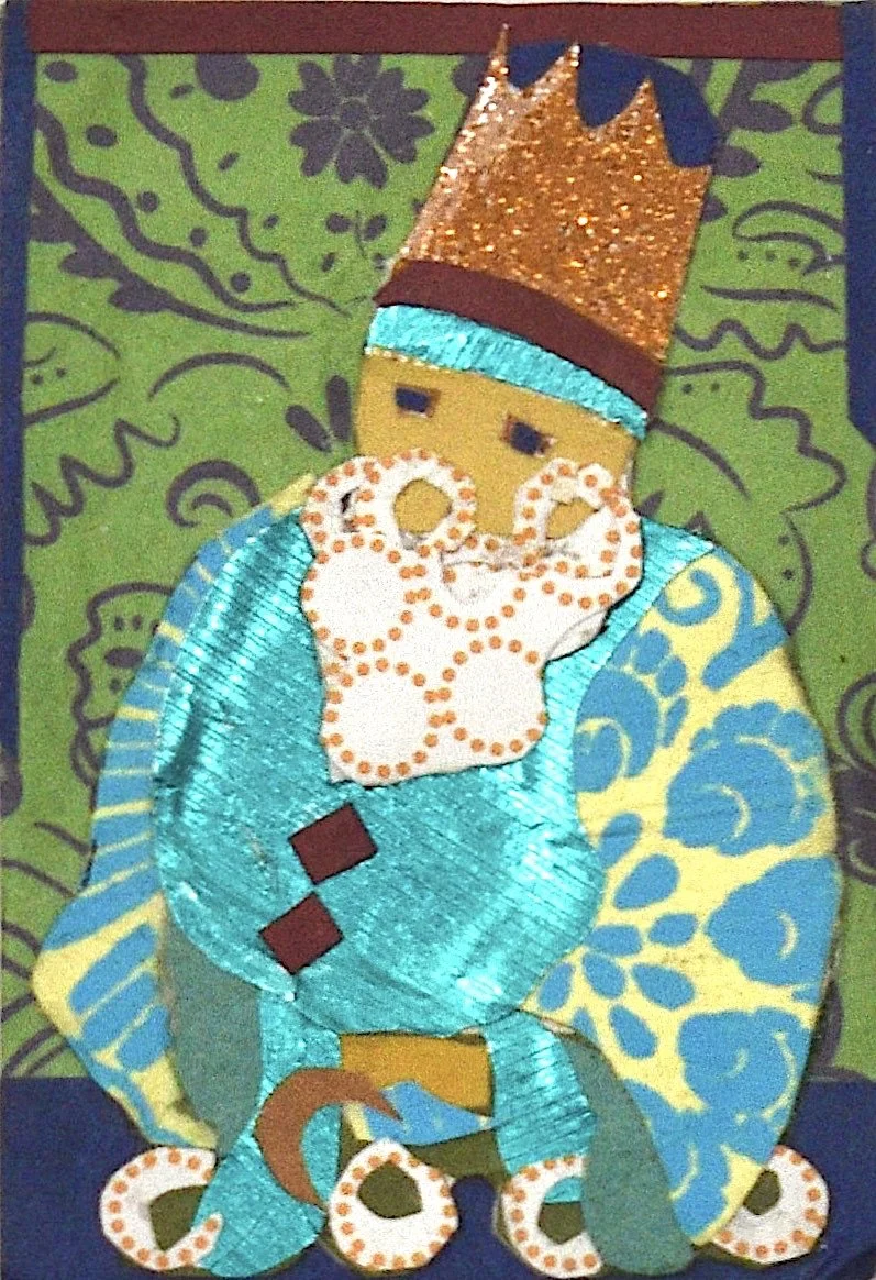 The Amiable King 
Collage 
2x3 in