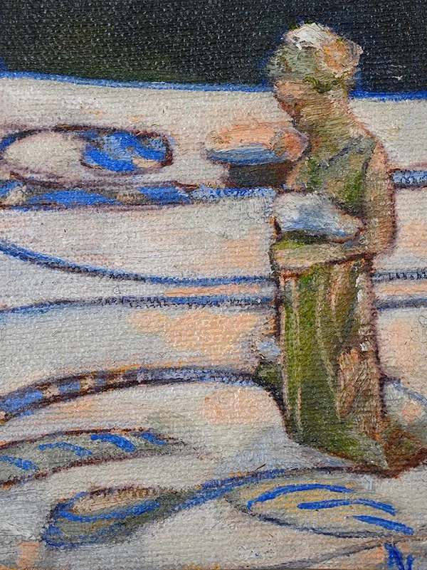 Hebe's Winter III 
Oil painting 
3x4 in