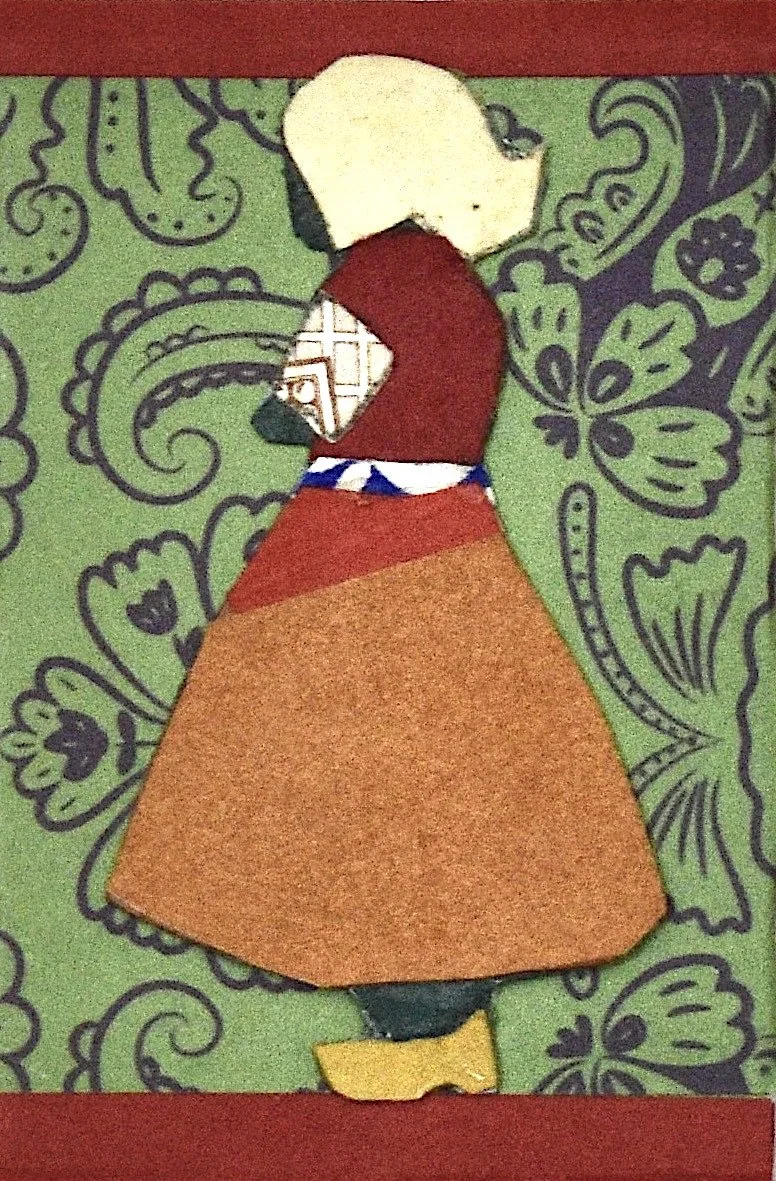 Girl with Wooden Shoes 
Collage 
2x3 in