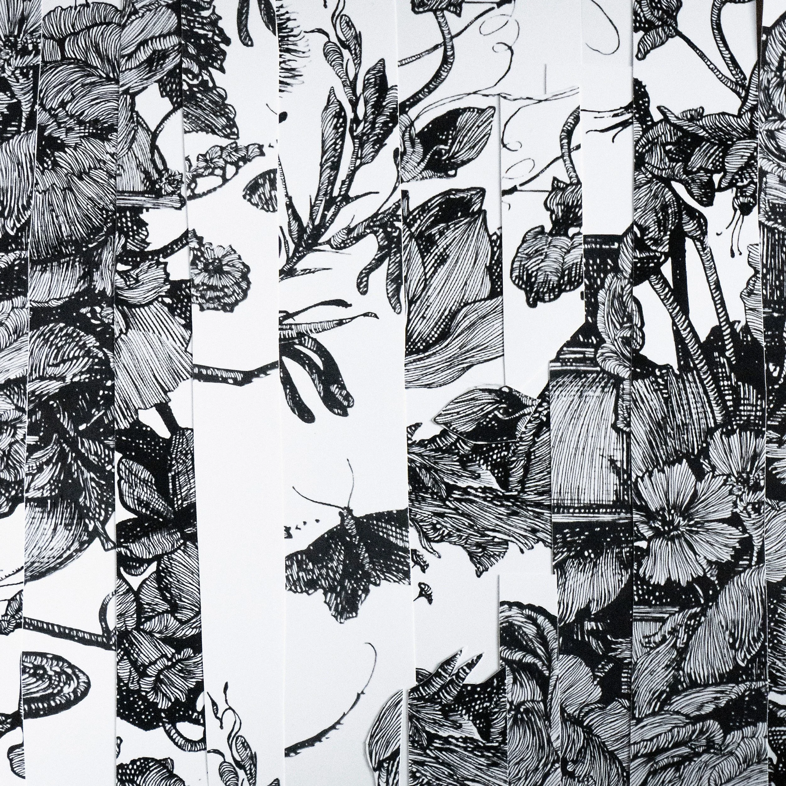 Arrangement, 8" x 8", Archival pigment print, ink on paper - SOLD