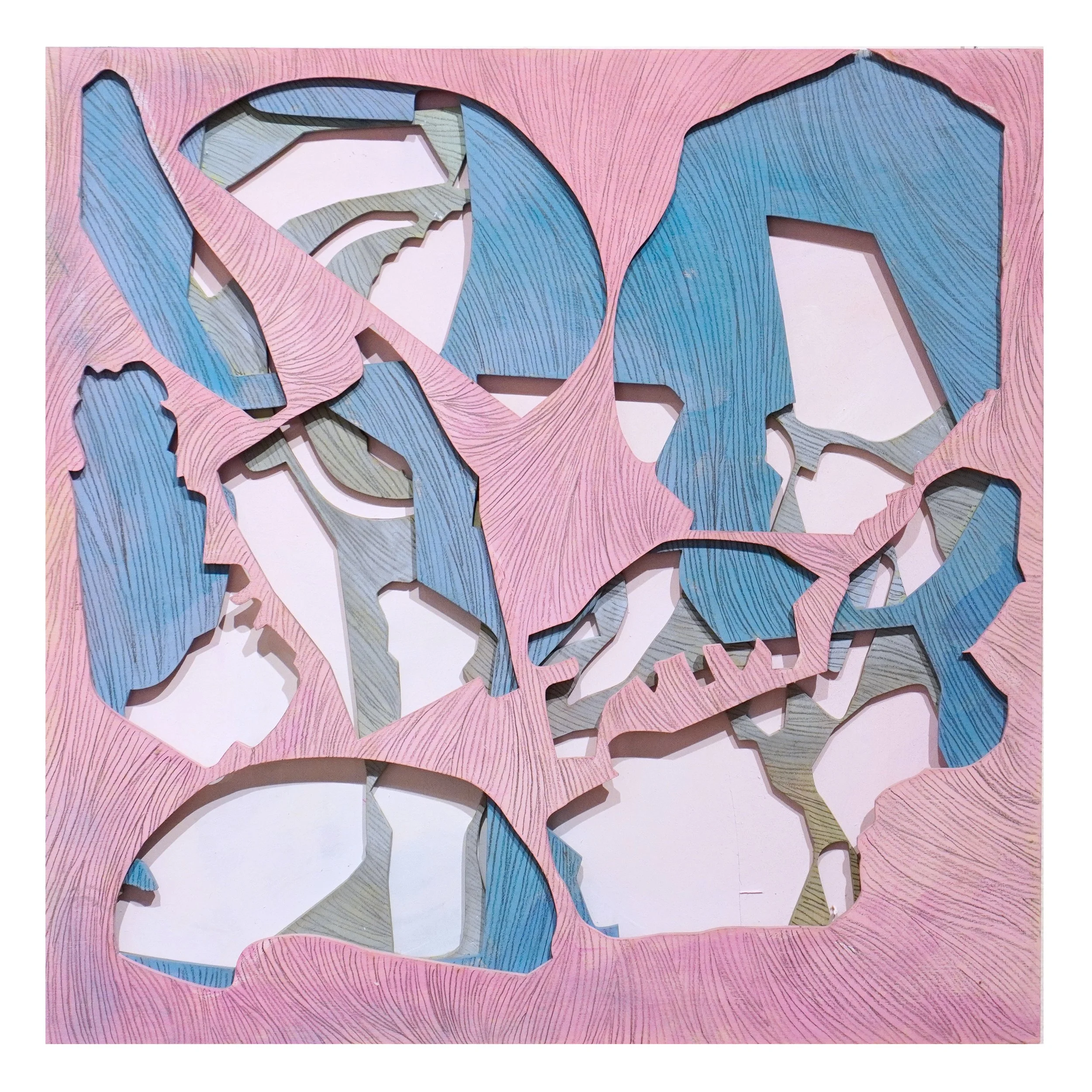 Transformer, Turnings #4, 12" x 12", Acrylic paint and graphite on panel