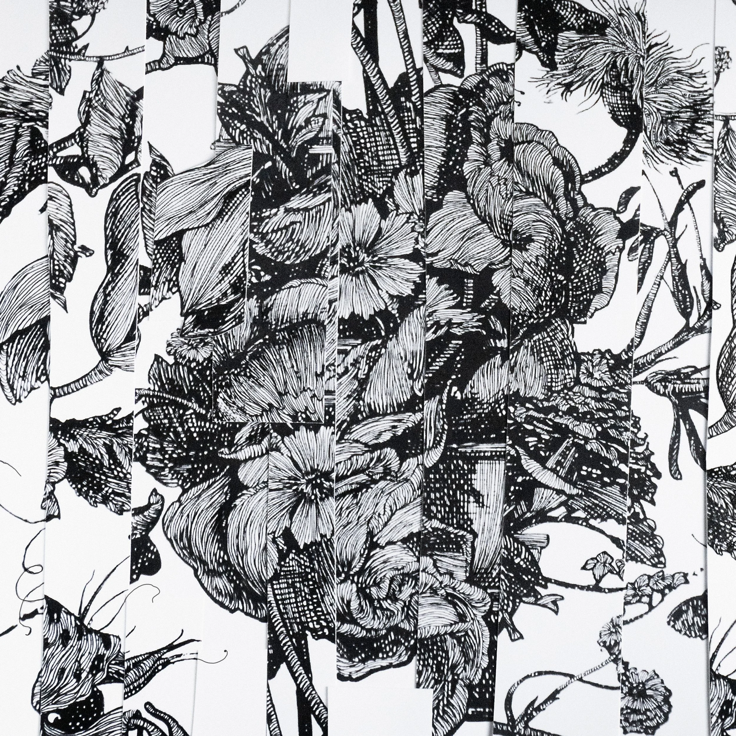 Arrangement, 8" x 8", Archival pigment print, ink on paper - SOLD