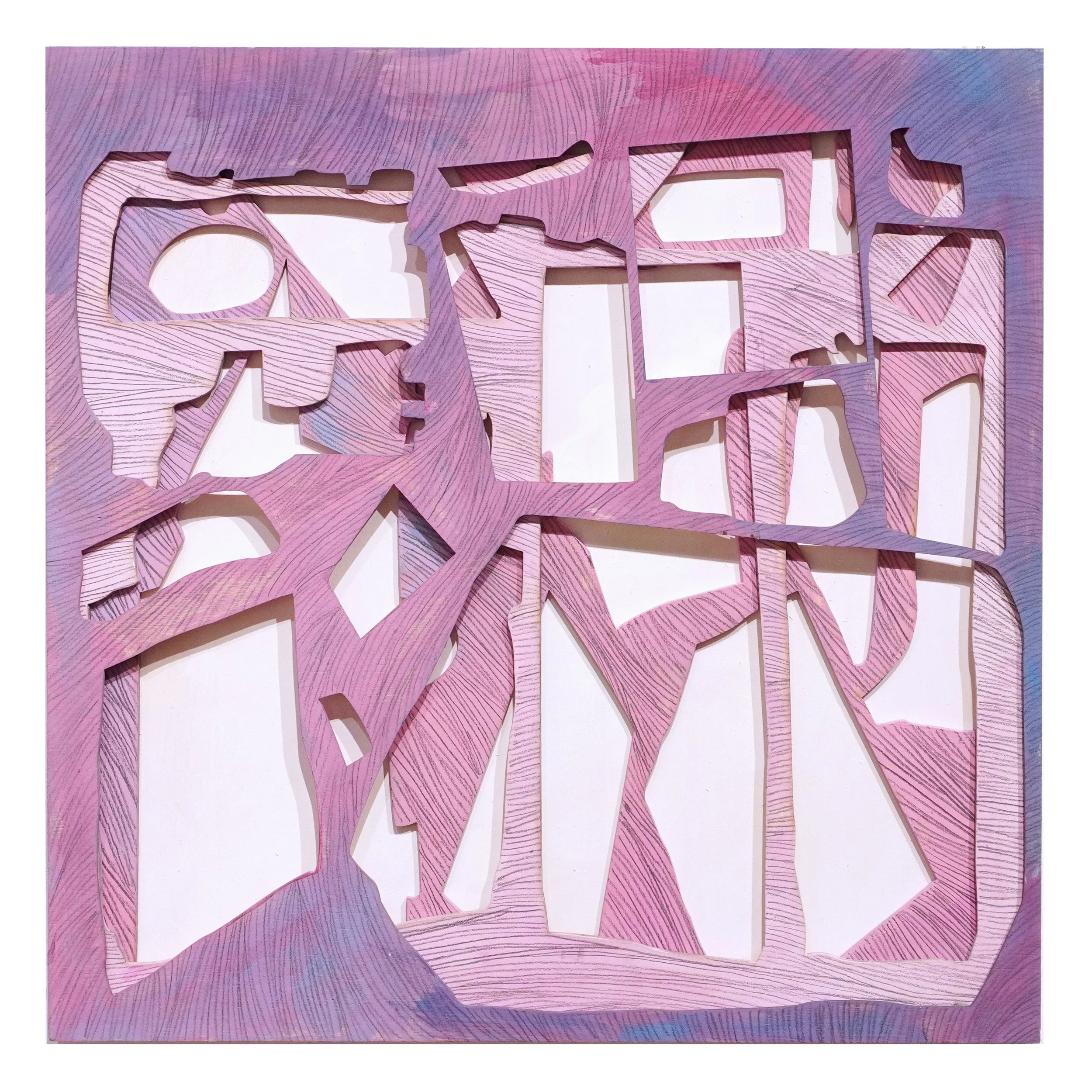 Transformer, Turnings #3, 12" x 12", Acrylic paint and graphite on panel