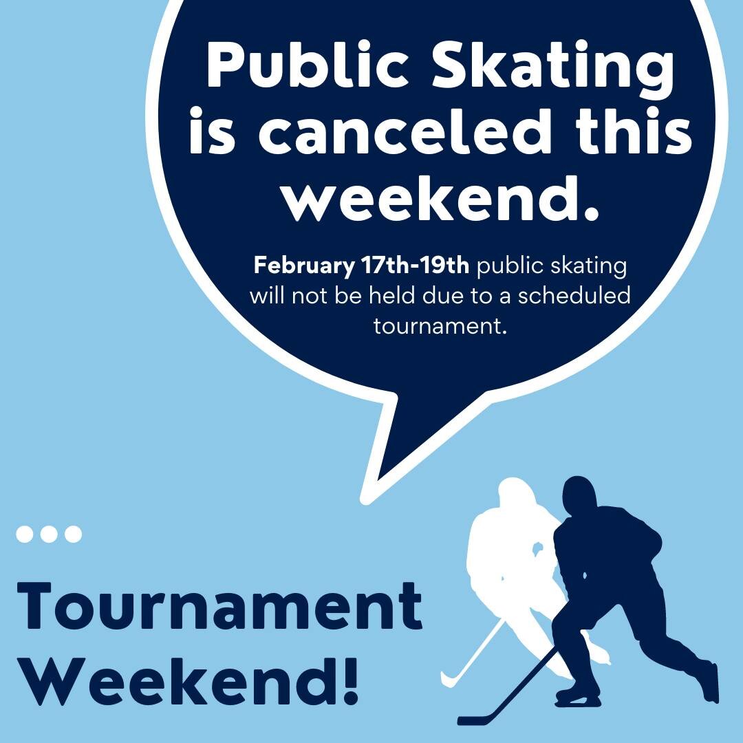 Public Skating this weekend (February 17th-19th) is canceled so that the Flo Fabrizio can hold a scheduled tournament. Thank you for your understanding. 

We will be back next weekend with  regularly scheduled open skate sessions. Stay tuned for any 