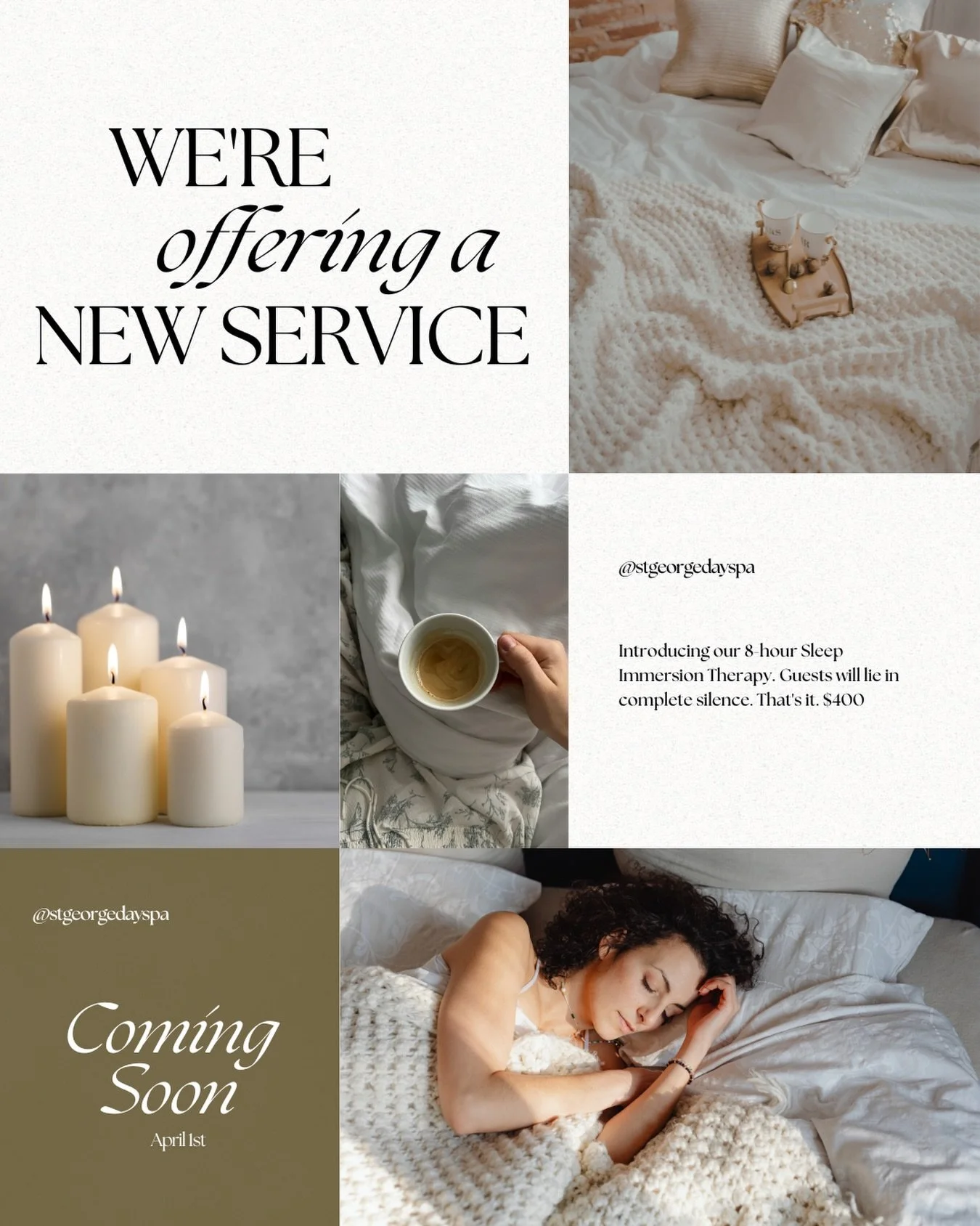 We're so excited to finally offer our very favorite service on our menu!☺️

All jokes aside... you should really book a massage with one of our massage therapists💆

#stgeorgedayspa #stgeorgeutah #stgeorgemassagetherapy #massagetherapist