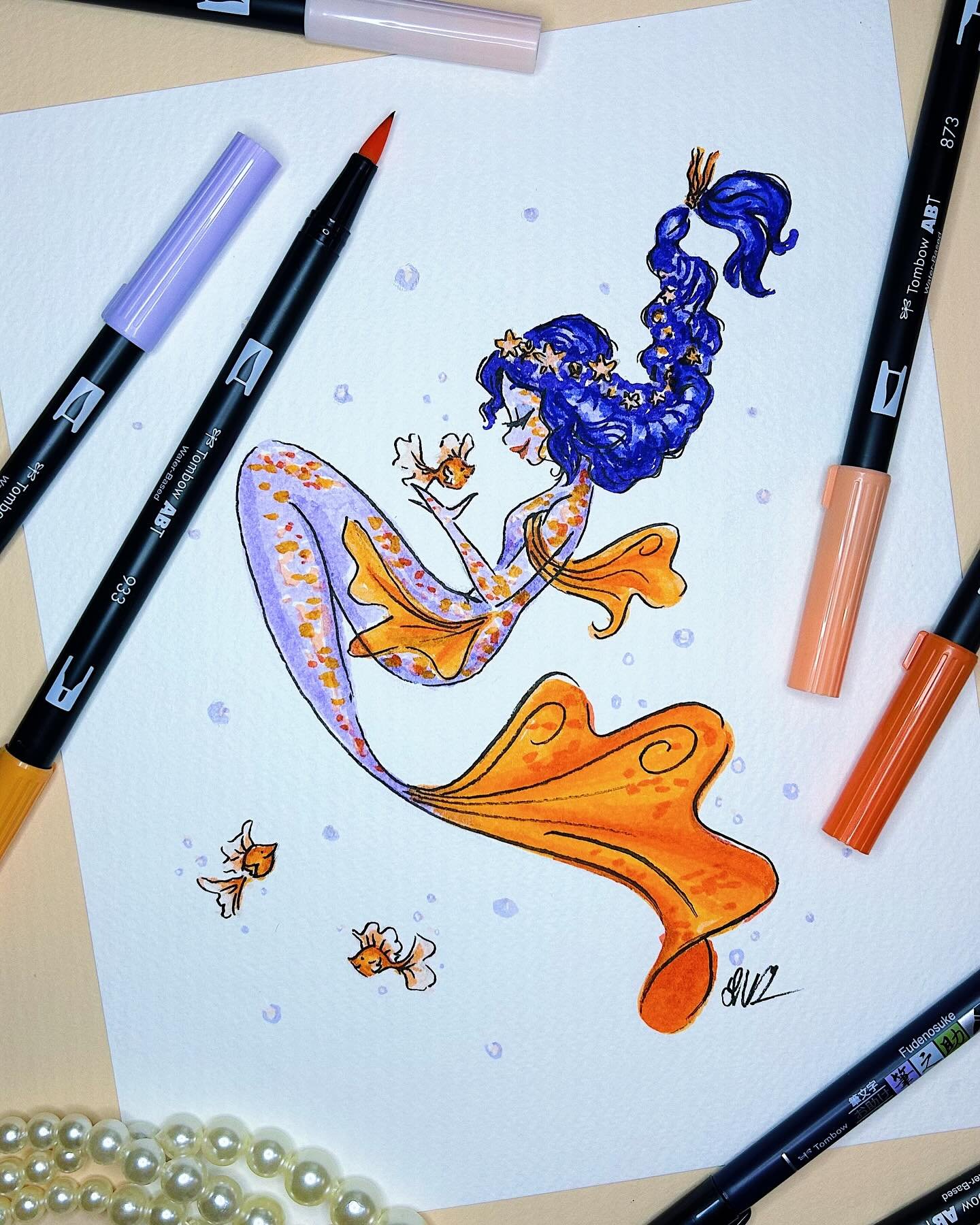 Who&rsquo;s your favorite mermaid? 1, 2, 3 or 4?
.
Happy MerMay! You lovelies know I&rsquo;m all about drawing fantastical females, and mermaids are one of my favorites! Here are some originals that I&rsquo;ve created for MerMay so far. I won&rsquo;t