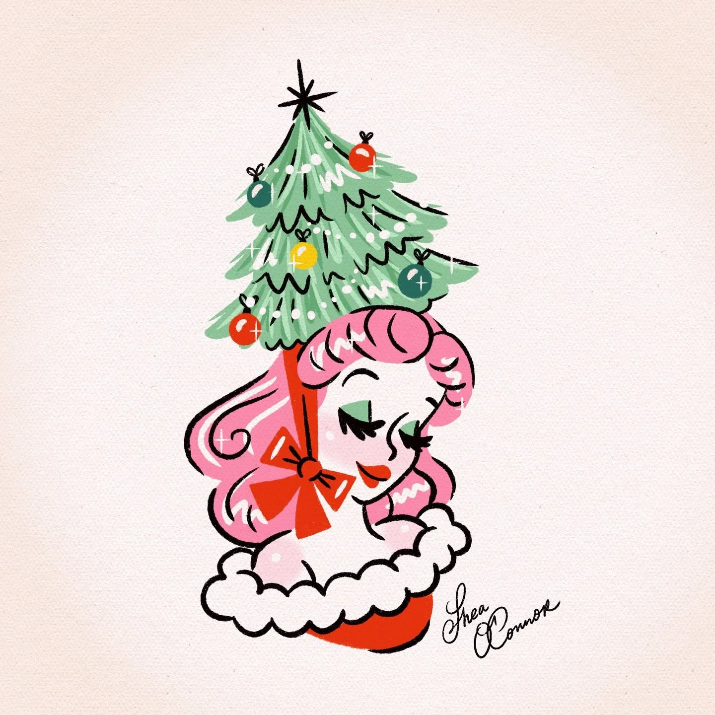 This is still one of my favorite Christmas series I&rsquo;ve made. I&rsquo;m calling them my &ldquo;Jingle Belles.&rdquo; I turned them into patterns for the &ldquo;Frosty &amp; Festive&rdquo; drawing challenge (prompt is Merry &amp; Mint, I&rsquo;m 