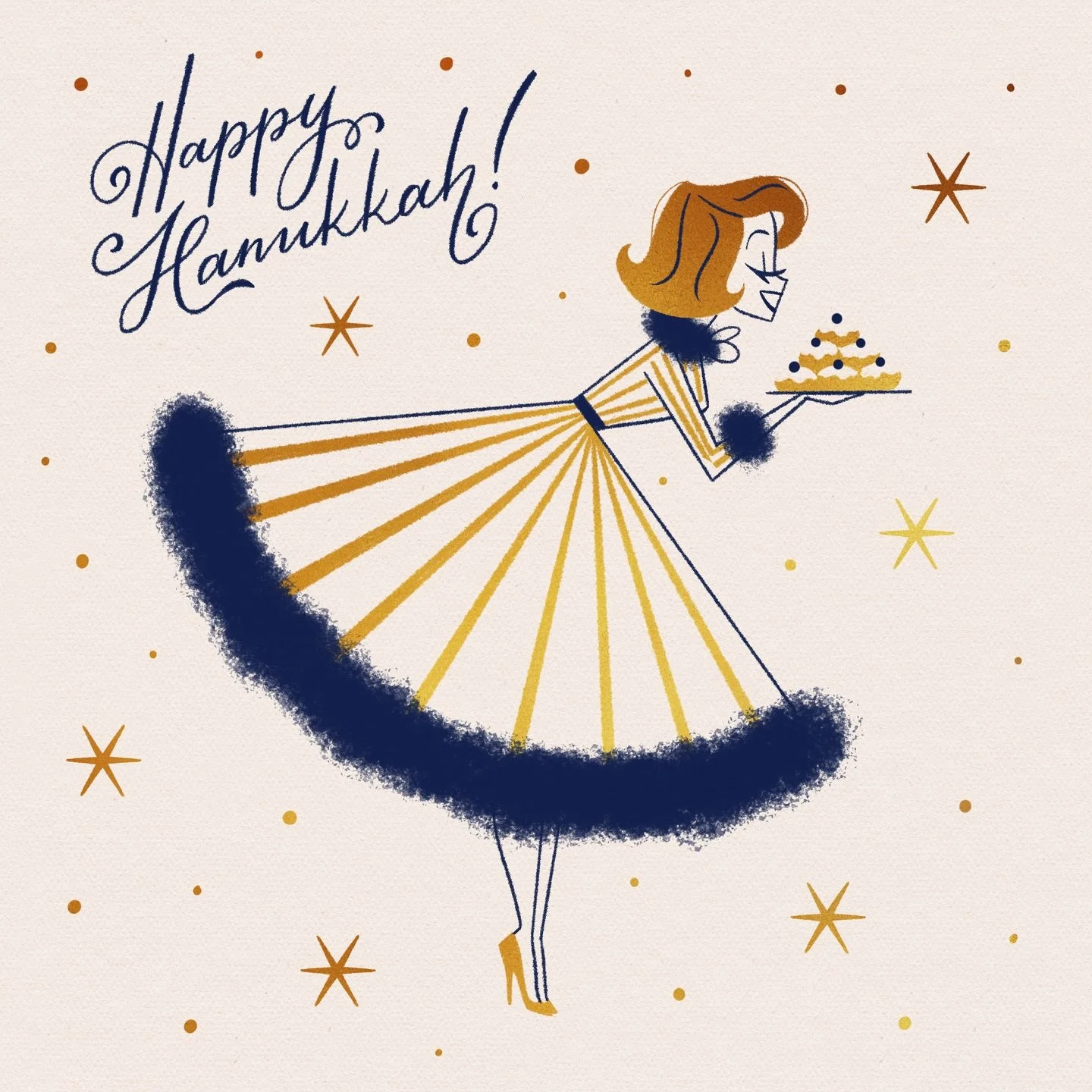 Wishing a sparkly Festival of Lights to all who celebrate!
.

Retro - Surface Design - Illustration - Christmas Pattern - Christmas Art - Pastel Christmas - Nostalgic - Art Licensing - Hanukkah