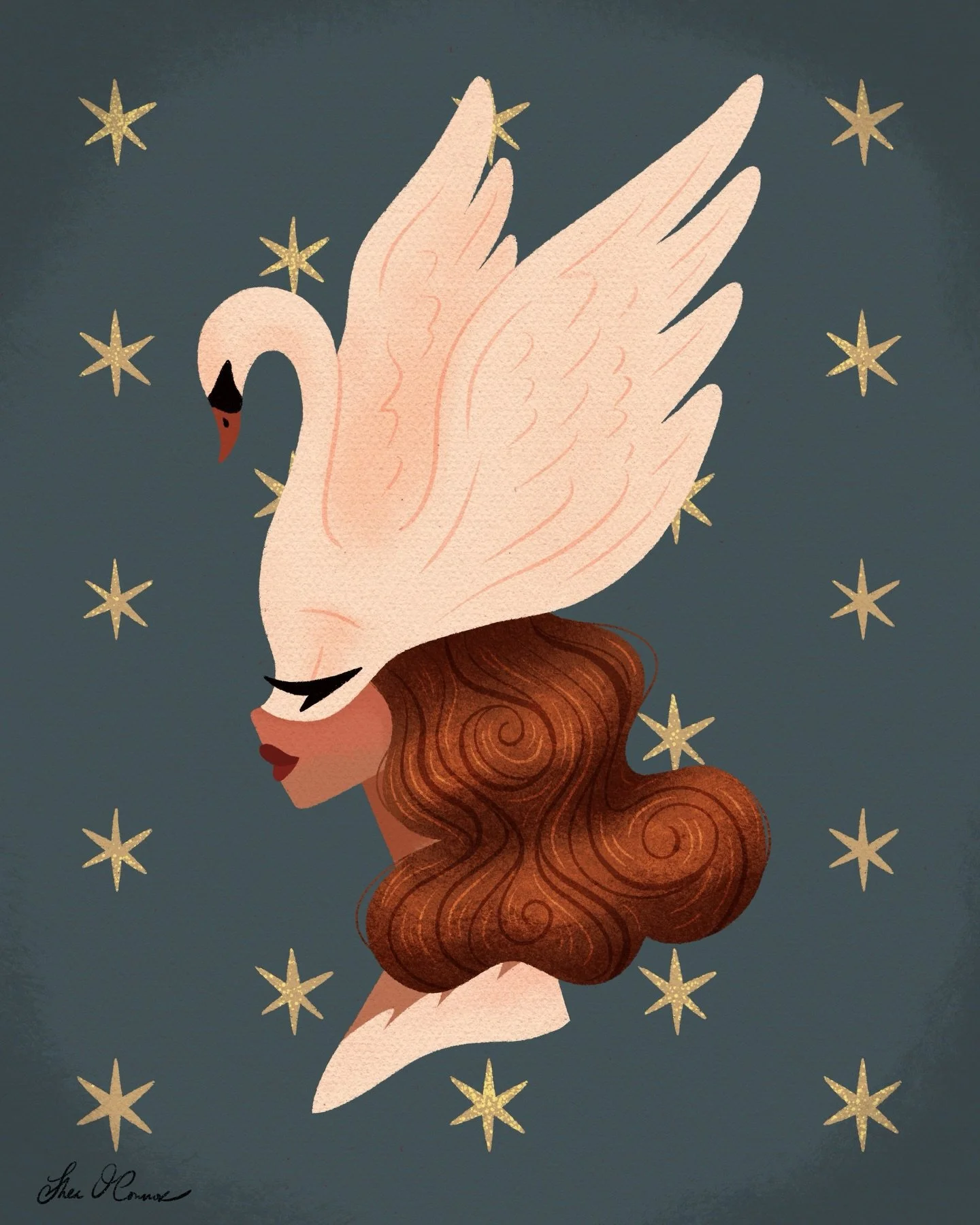 Other than client work, I&rsquo;ve been in a big ol&rsquo; art block these last few months. Luckily, I stumbled across a gorgeous swan illustration by @gduboisstudio (see my stories to see their gorgeous art!). It shook me out of my stupor, and I mad
