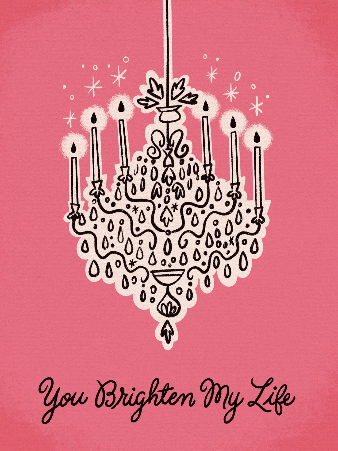 🩷 or 💛 or 🩵 ? I love glitzy vintage chandeliers but as they&rsquo;re out of my budget, I&rsquo;ve chosen to draw one instead. 
.
Illustration - Nostalgic - Female Illustrator - Vintage Style - Hand Lettering - Art Licensing
