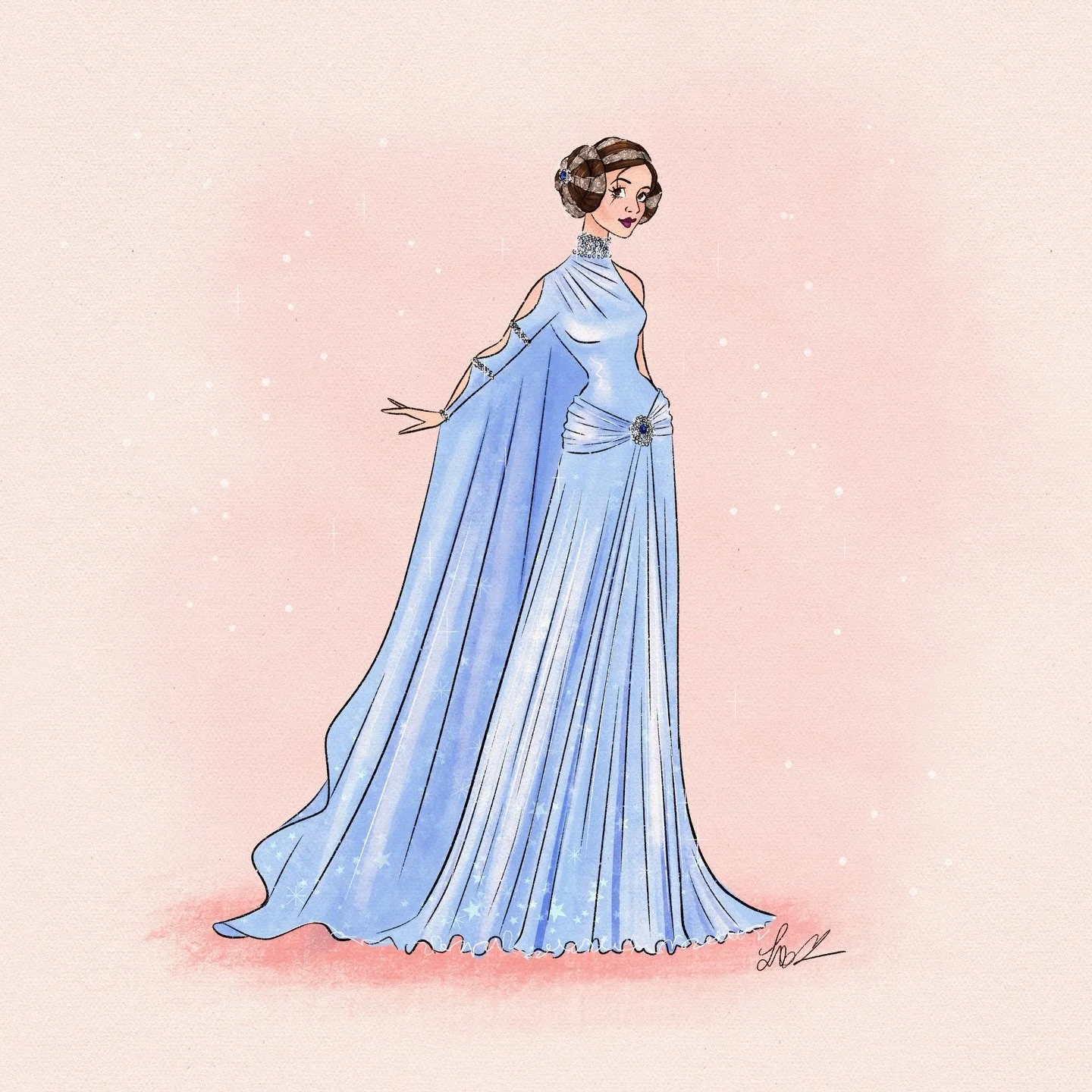 May the 4th be with you ✨
.
Illustration - Nostalgic - Female Illustrator - Vintage Style - Fashion Illustration - Star Wars - Princess Leia - Carrie Fisher