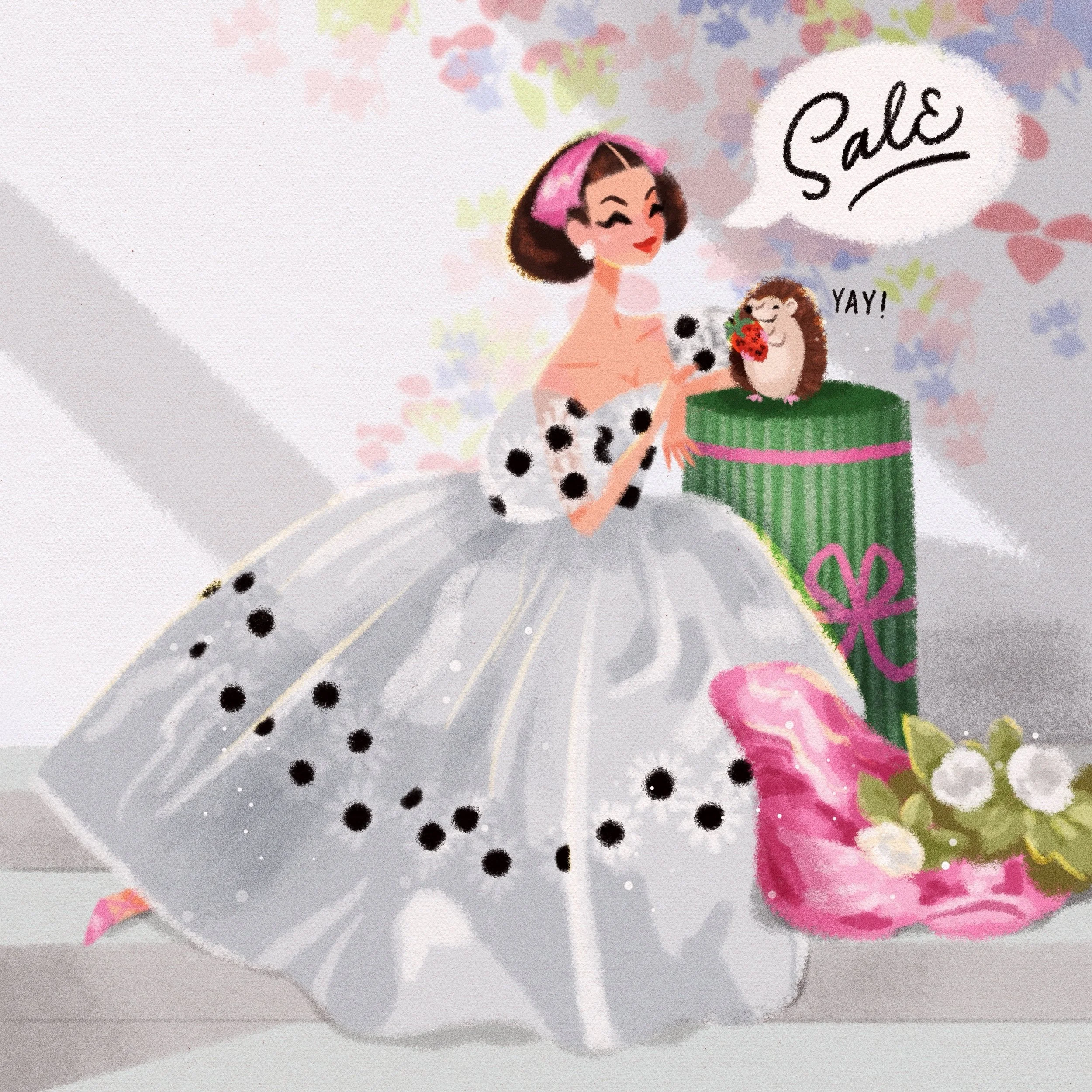 Miss May would like to tell you that ALL items are 50% OFF in my Etsy store (link in bio)! It&rsquo;s time to do some spring cleaning. The sale ends this Friday, May 22nd. Happy shopping, dears!
.
Illustration - Nostalgic - Female Illustrator - Vinta