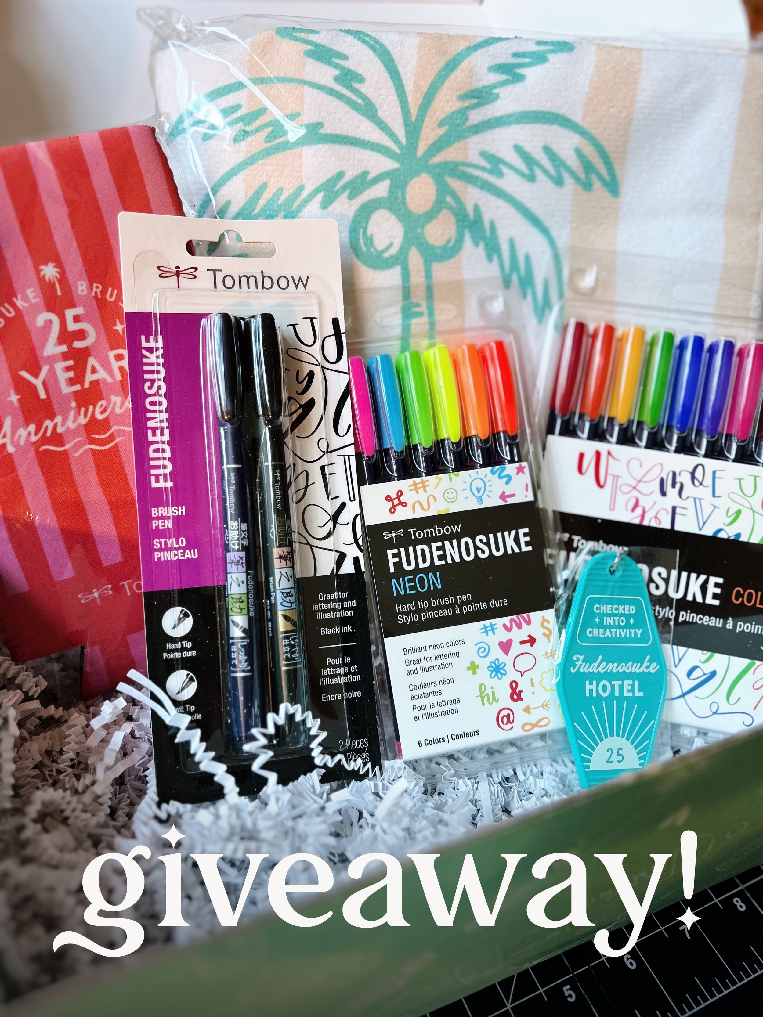 August is nearly gone which means that the @tombowusa Fudenosuke month is nearing its end. Never fear, for I&rsquo;m hosting a giveaway! It&rsquo;s an adorable box of goodies honoring the Fudenosuke&rsquo;s 25th anniversary and includes three differe