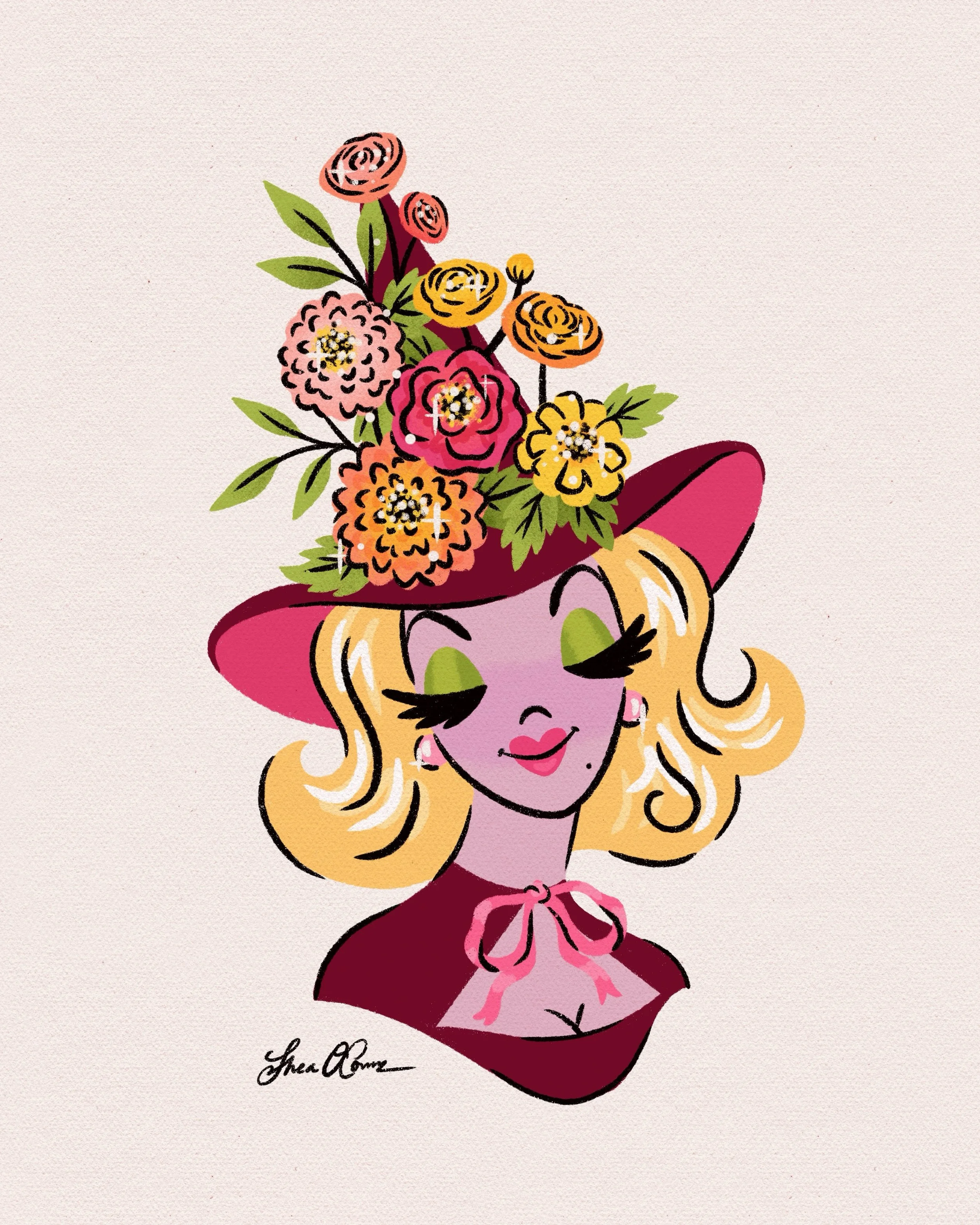 Meet Miss Ranunculus who thinks any holiday other than Halloween is simply ridiculous. She&rsquo;s a part of my Garden Ghouls series, which are now available as prints, mugs and stickers in my Etsy shop (alongside other spooky goodness)!
.
#designedb