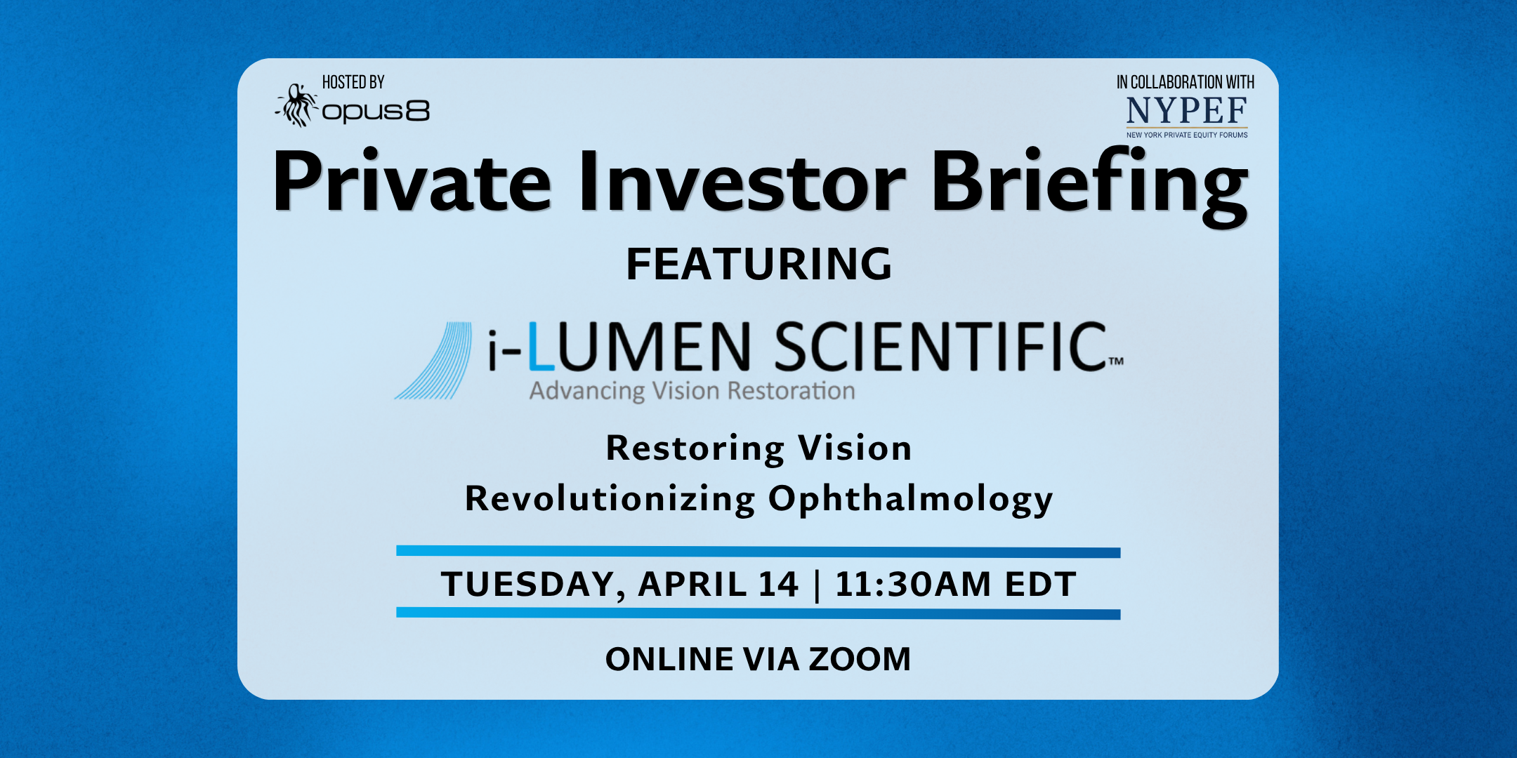 i-Lumen Scientific Private Investor Briefing - Virtual