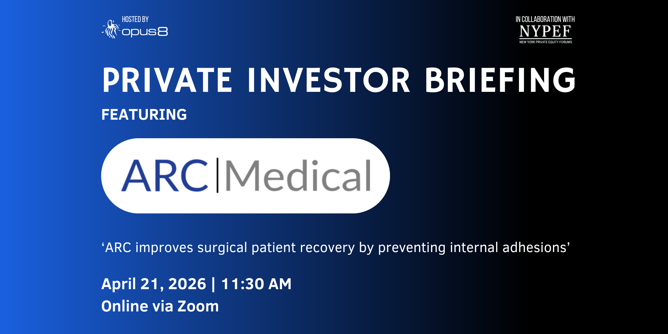 ARC Medical Private Investor Briefing - Virtual