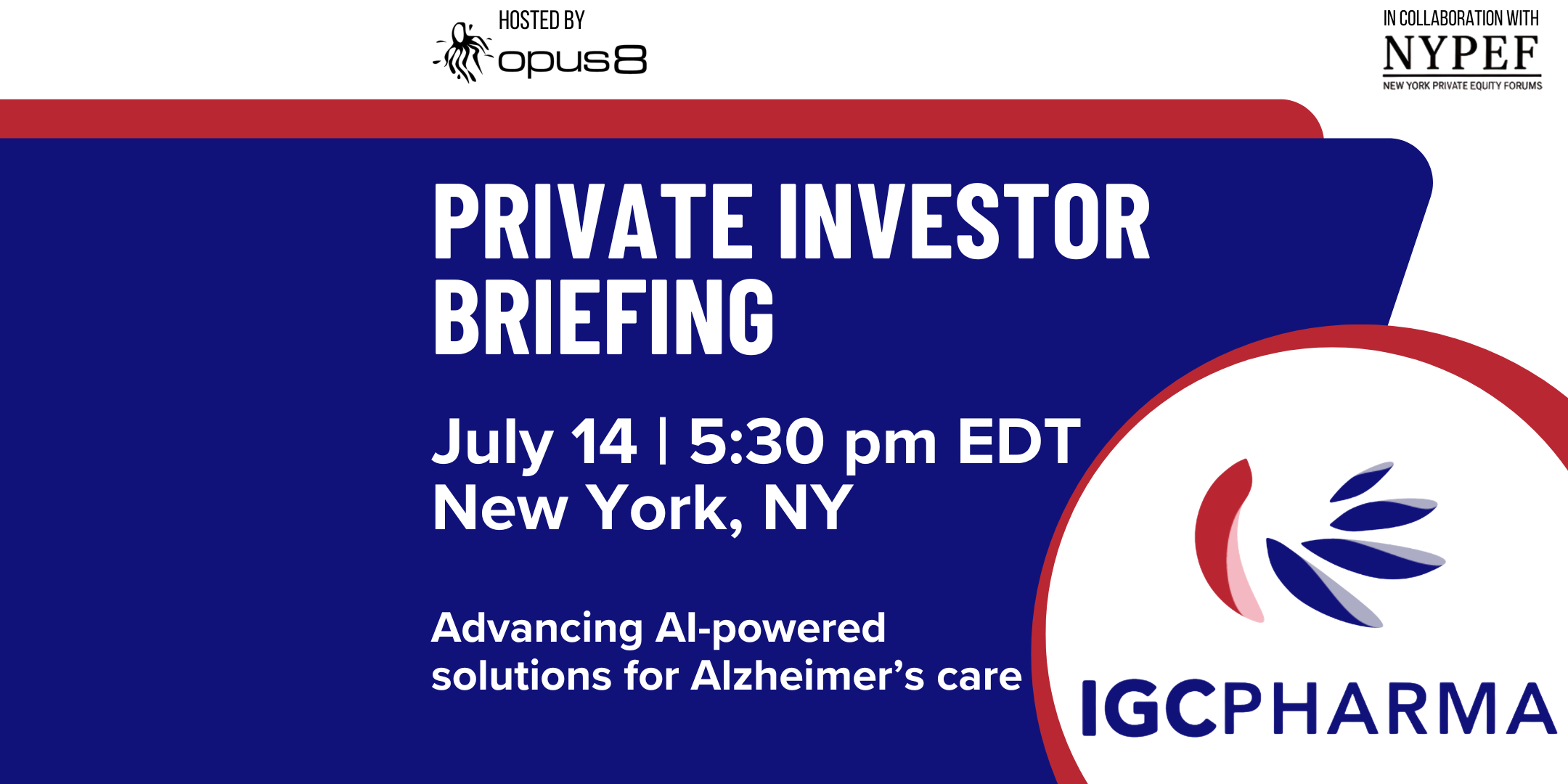 IGC Pharma Private Investor Briefing - NYC